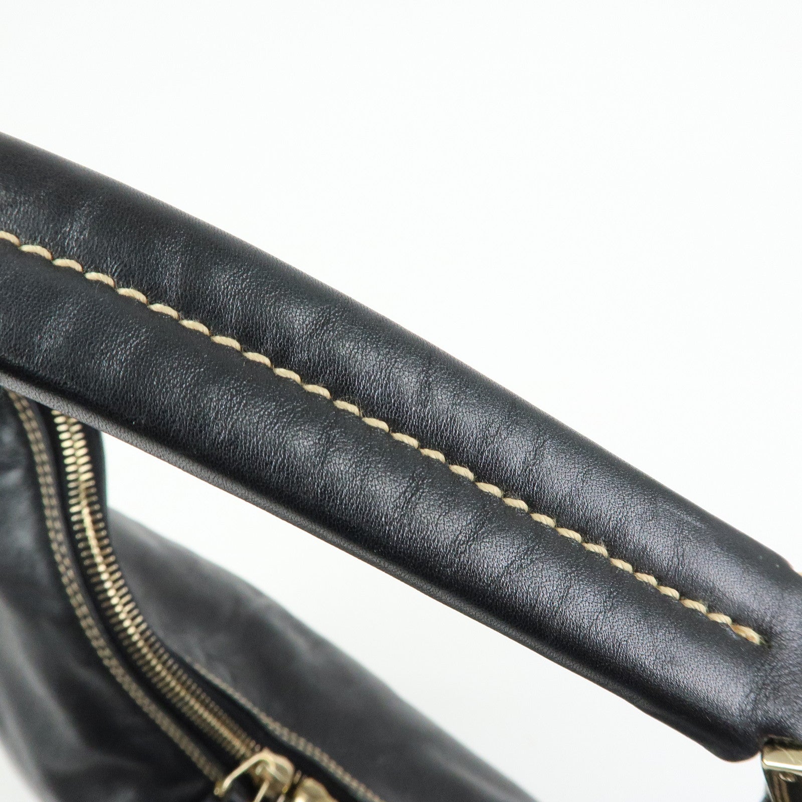 GUCCI Leather Shoulder Bag Hand Bag Black 73885