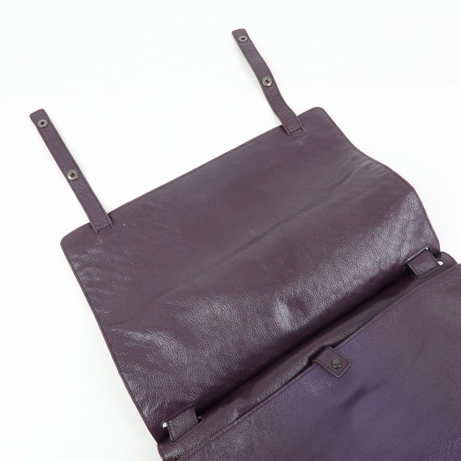 BOTTEGA VENETA Intrecciato Leather Shoulder Crossbody Bag Purple