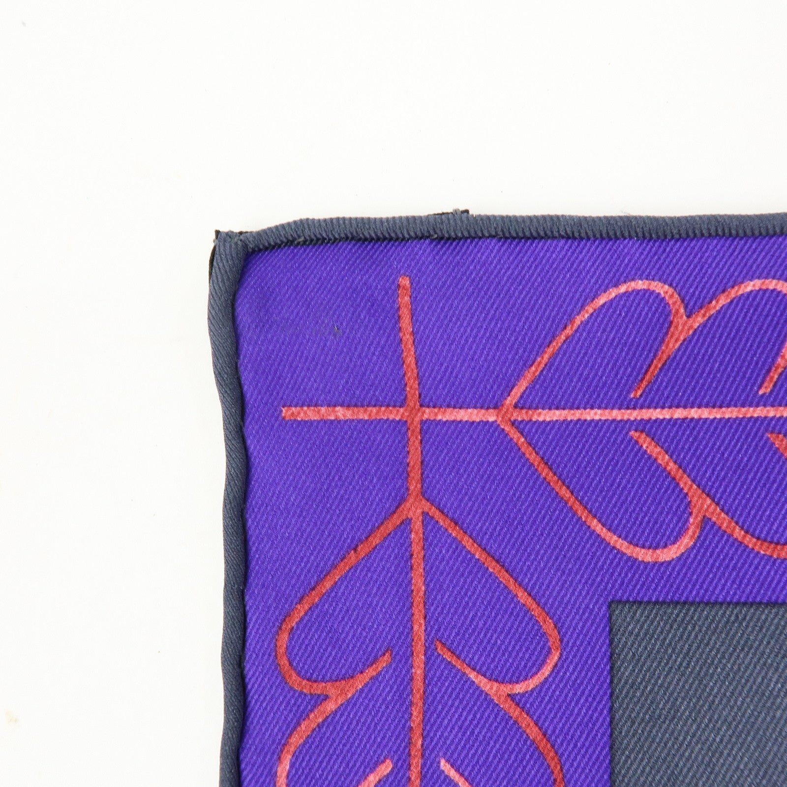 HERMES Carre 65 Set of 2 Silk 100% Scarf Black Purple Blue