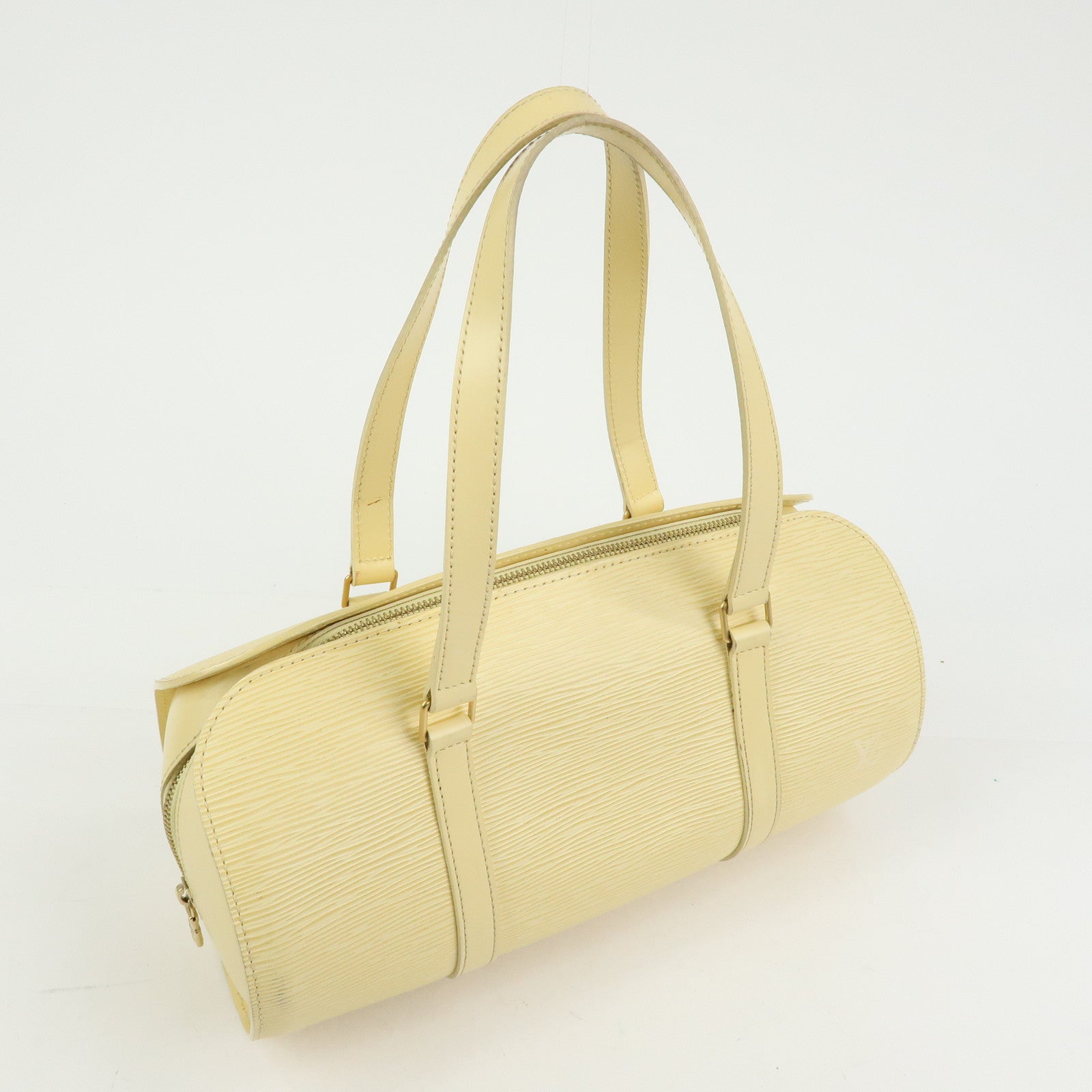 Louis Vuitton Epi Leather Soufflot & Pouch Hand Bag Vanilla M5222A