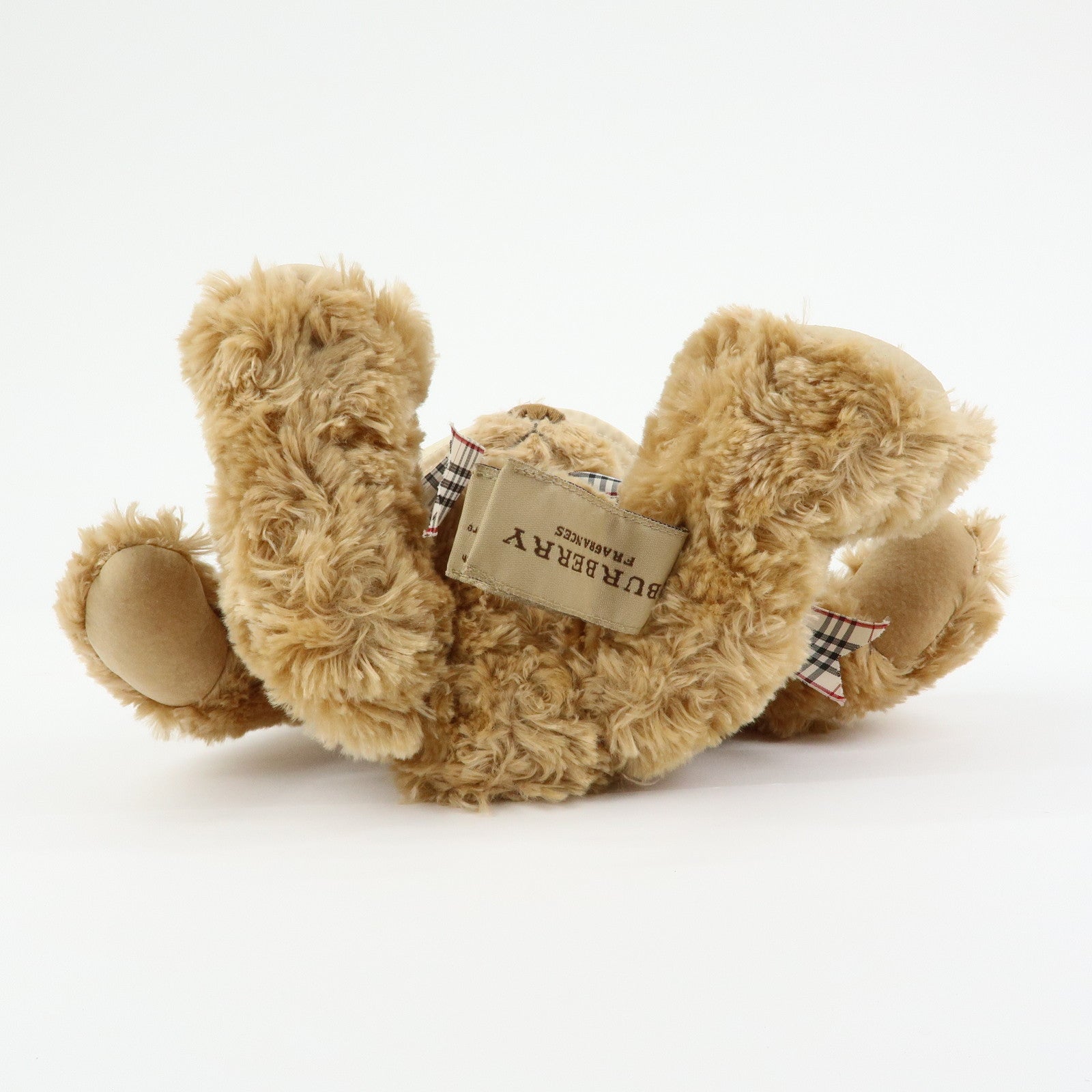 BURBERRY Nova Plaid Polyester Teddy Bear Brown