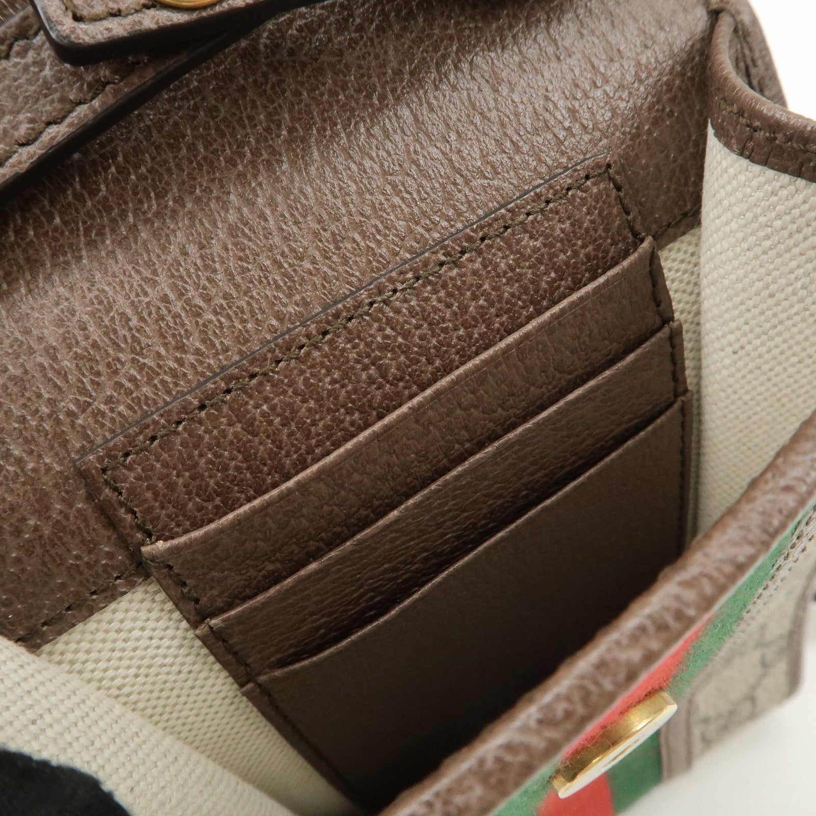 GUCCI Ophidia Sherry GG Supreme PVC Mini Shoulder Bag Beige 625757