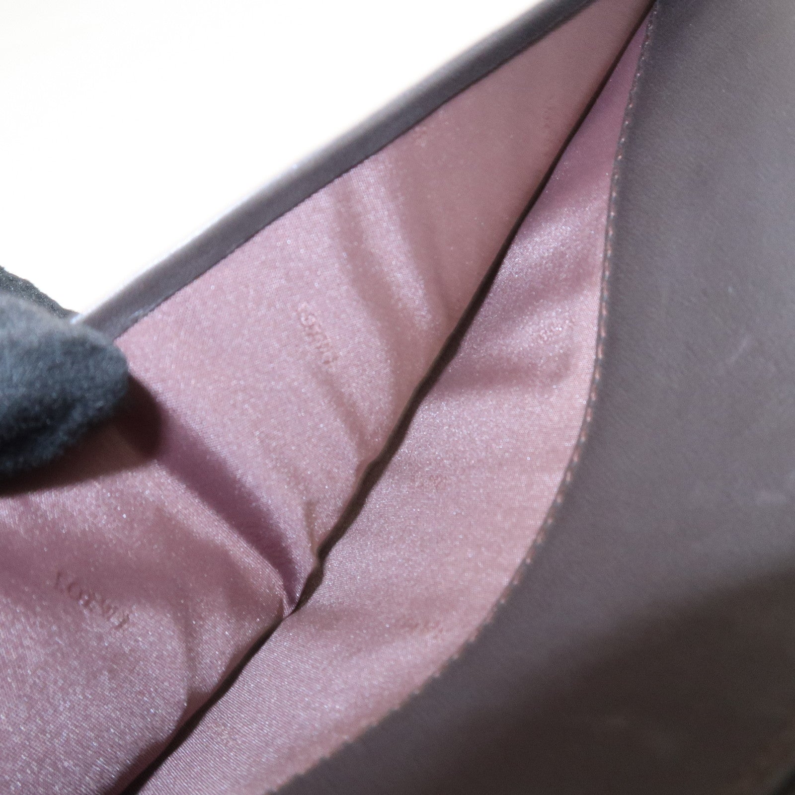 LOEWE Suede Leather Round Zippy Planer Cover Agenda Cover Brown