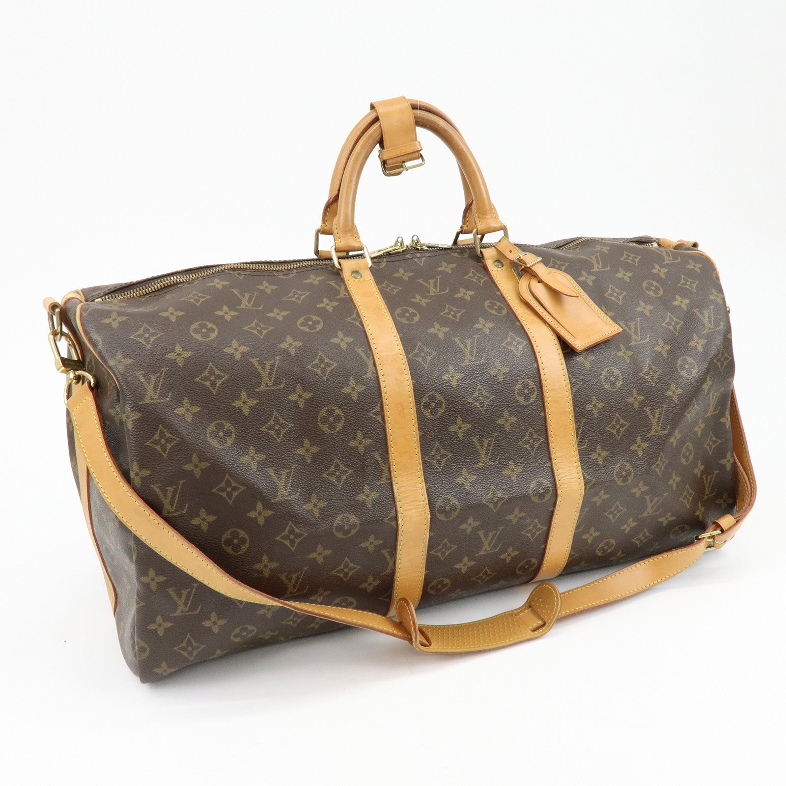 Louis Vuitton Monogram Keep All Bandouliere 55 Boston Bag M41414