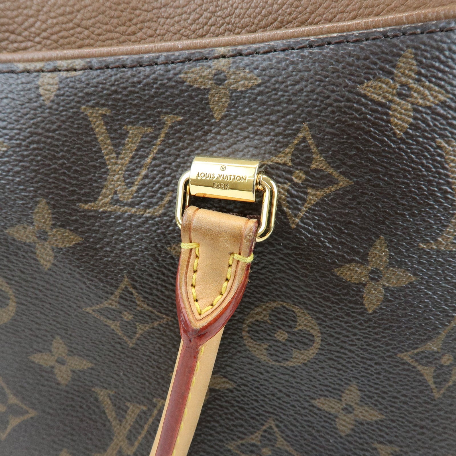 Louis Vuitton Monogram Pallas Hand Bag Shoulder Bag Avana M40907