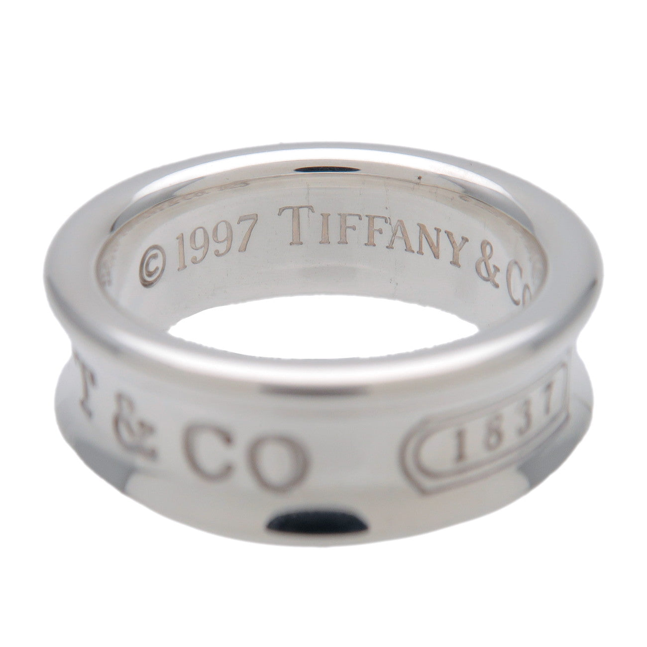 Tiffany & Co 1837 Narrow Ring Medium SV925 Silver US5 EU49 HK10.5