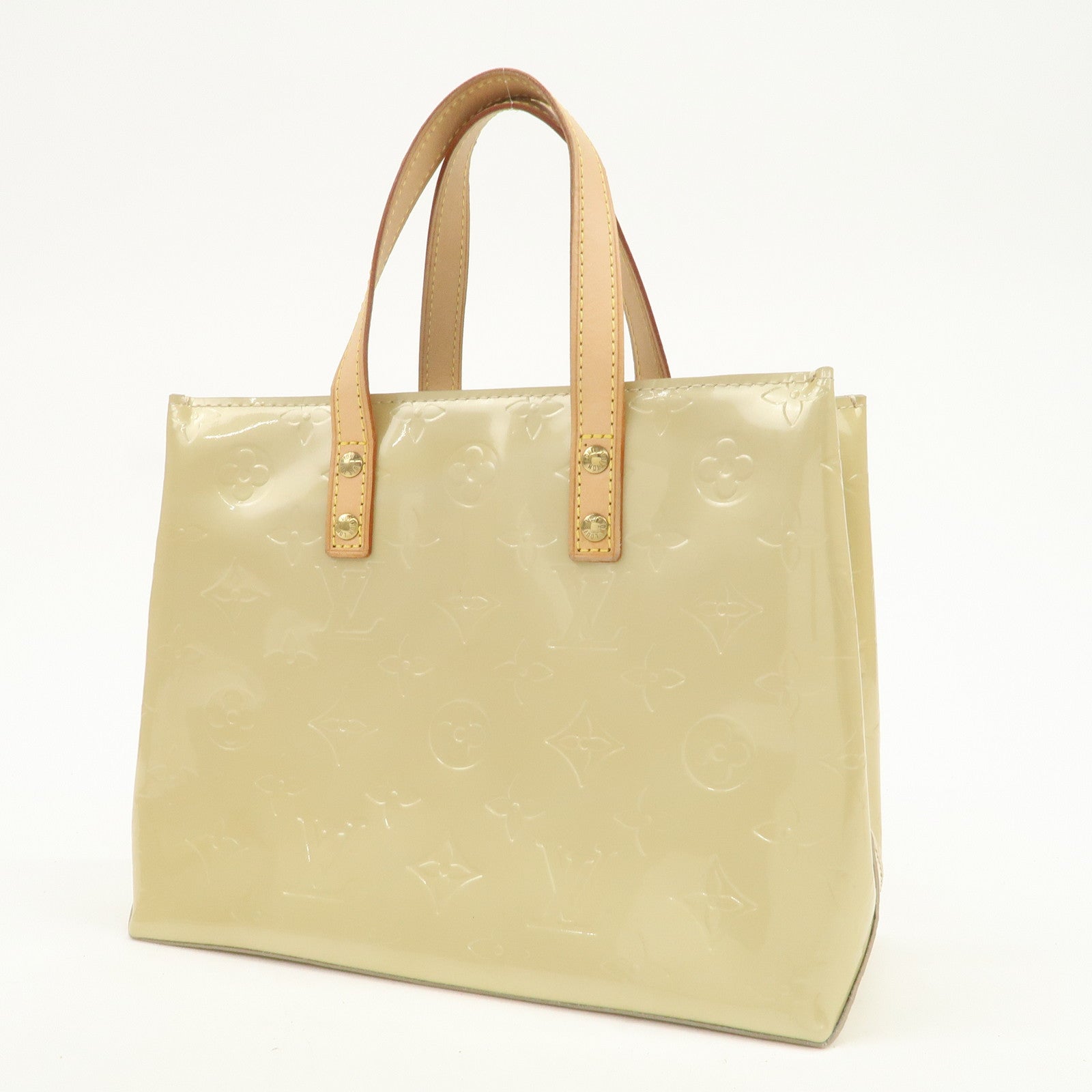 Louis Vuitton Monogram Vernis Lead PM Hand Bag Beige M91144