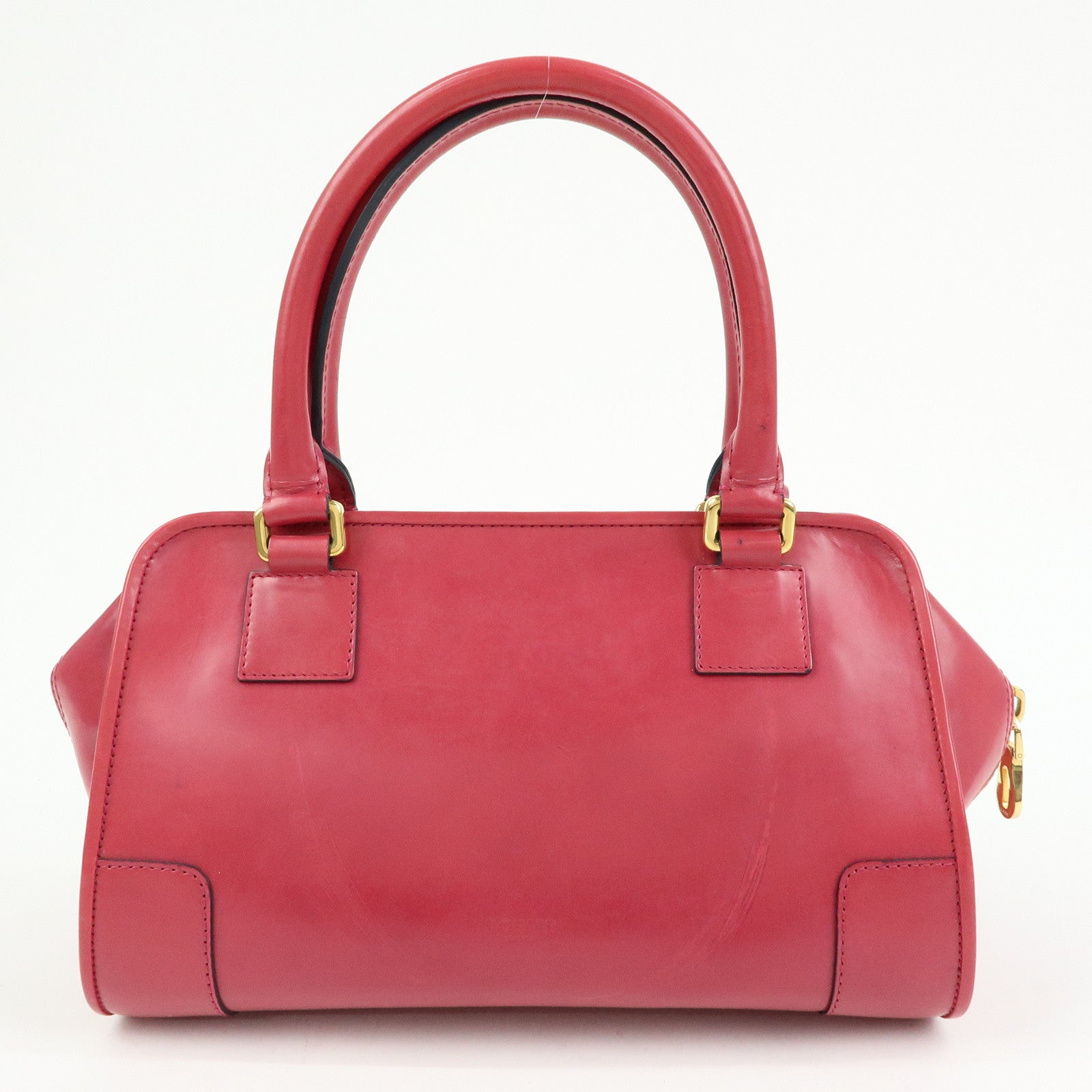 LOEWE Anagram Leather Amazona 28 Hand Bag Boston Bag Pink