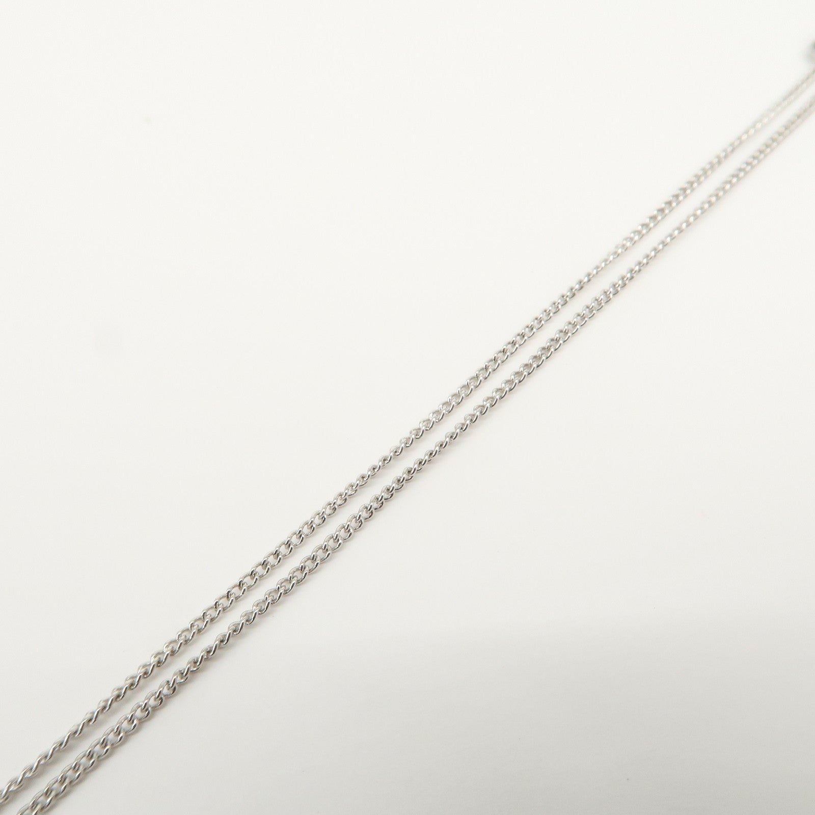 Christian Dior Logo Metal Necklace Choker Silver