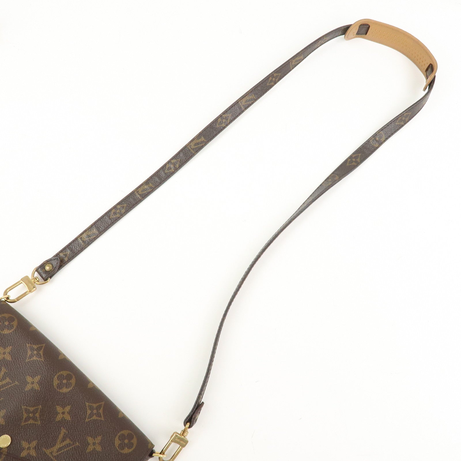 Louis Vuitton Monogram Pochette Felicie Shoulder Bag Brown M61276