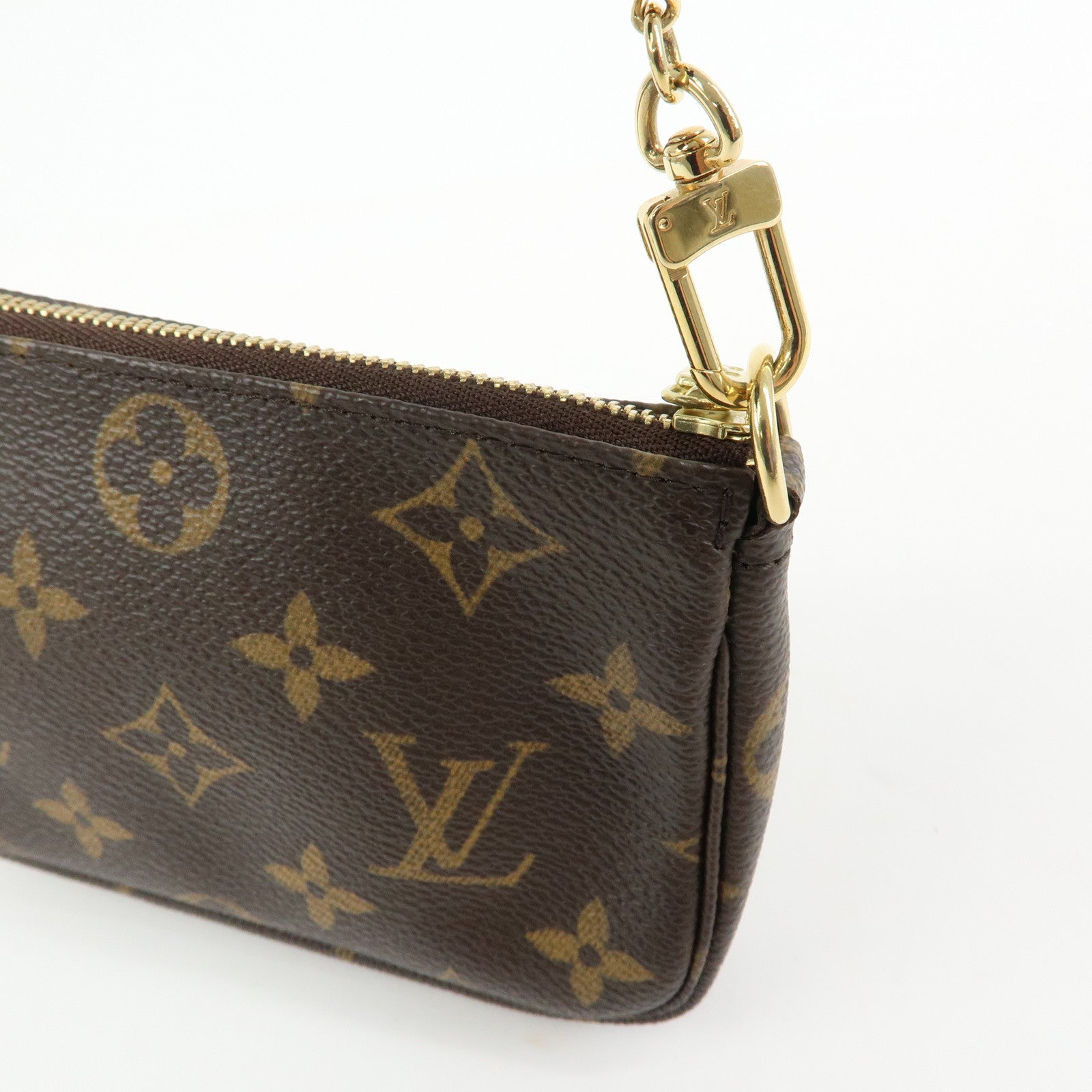Louis Vuitton Monogram Mini Pochette Accessoires Hand Bag M58009