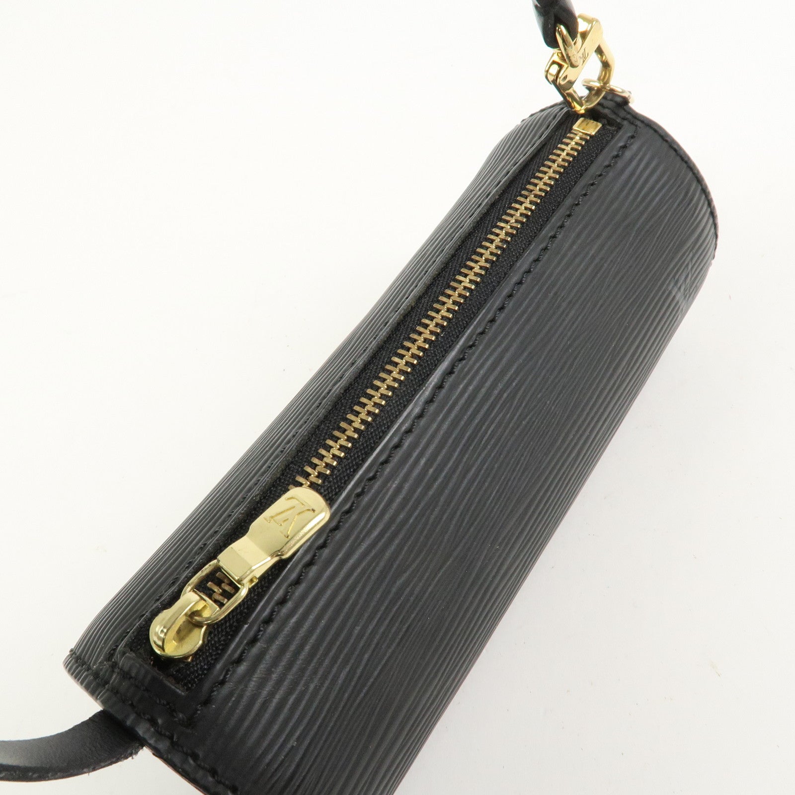 Louis Vuitton Epi Leather Mini Pouch For Soufflot Hand Bag Noir