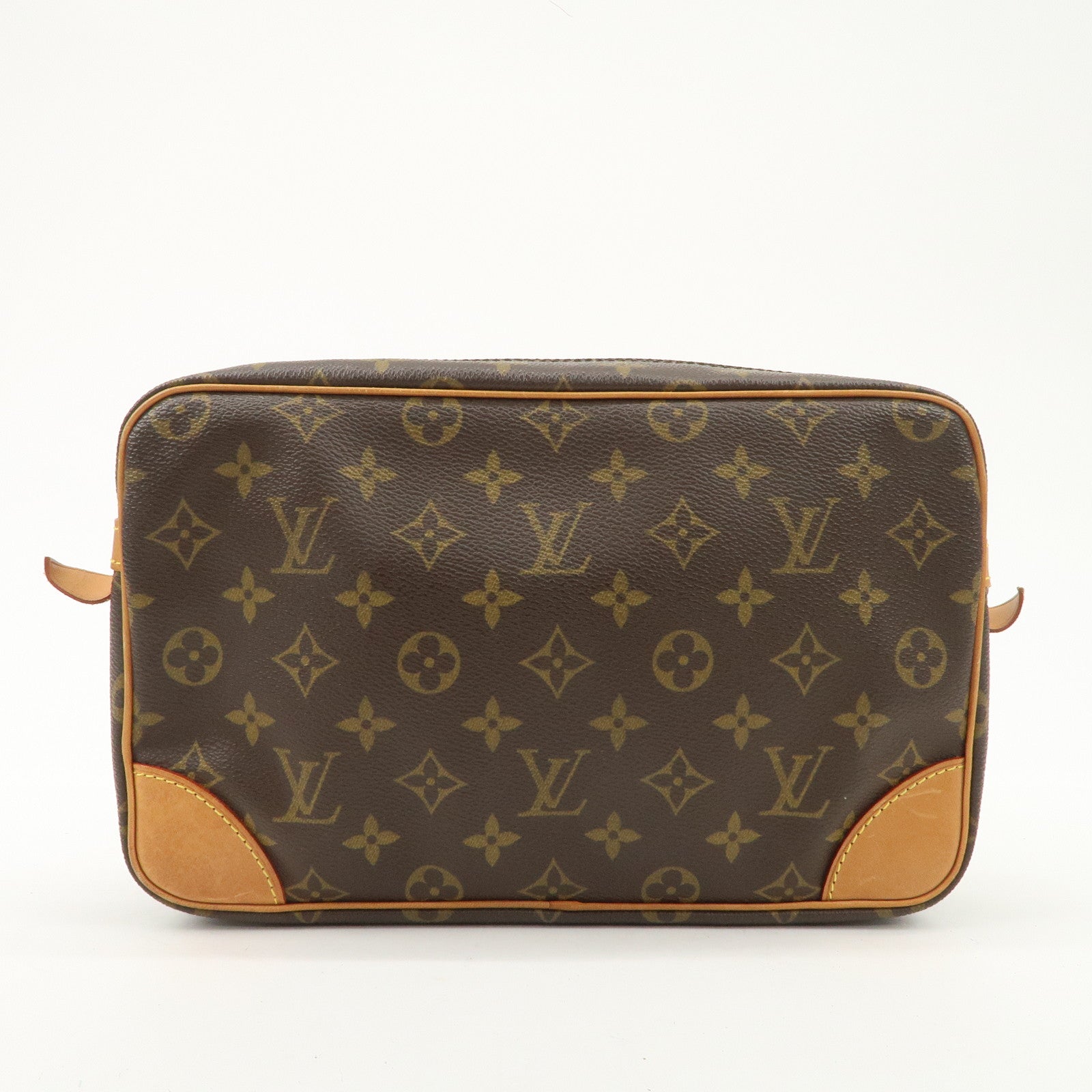 Louis Vuitton Monogram Compiegne 28 Pouch Clutch Bag Brown M51845 Used