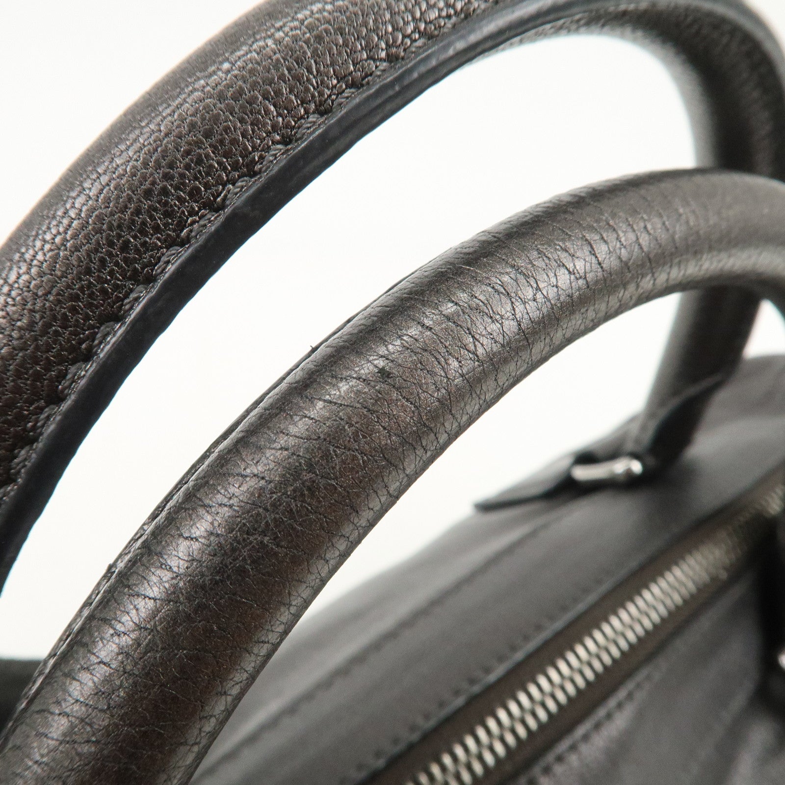 LOEWE Anagram Leather 2WAY Bag Shoulder Bag Hand Bag Metallic Gray