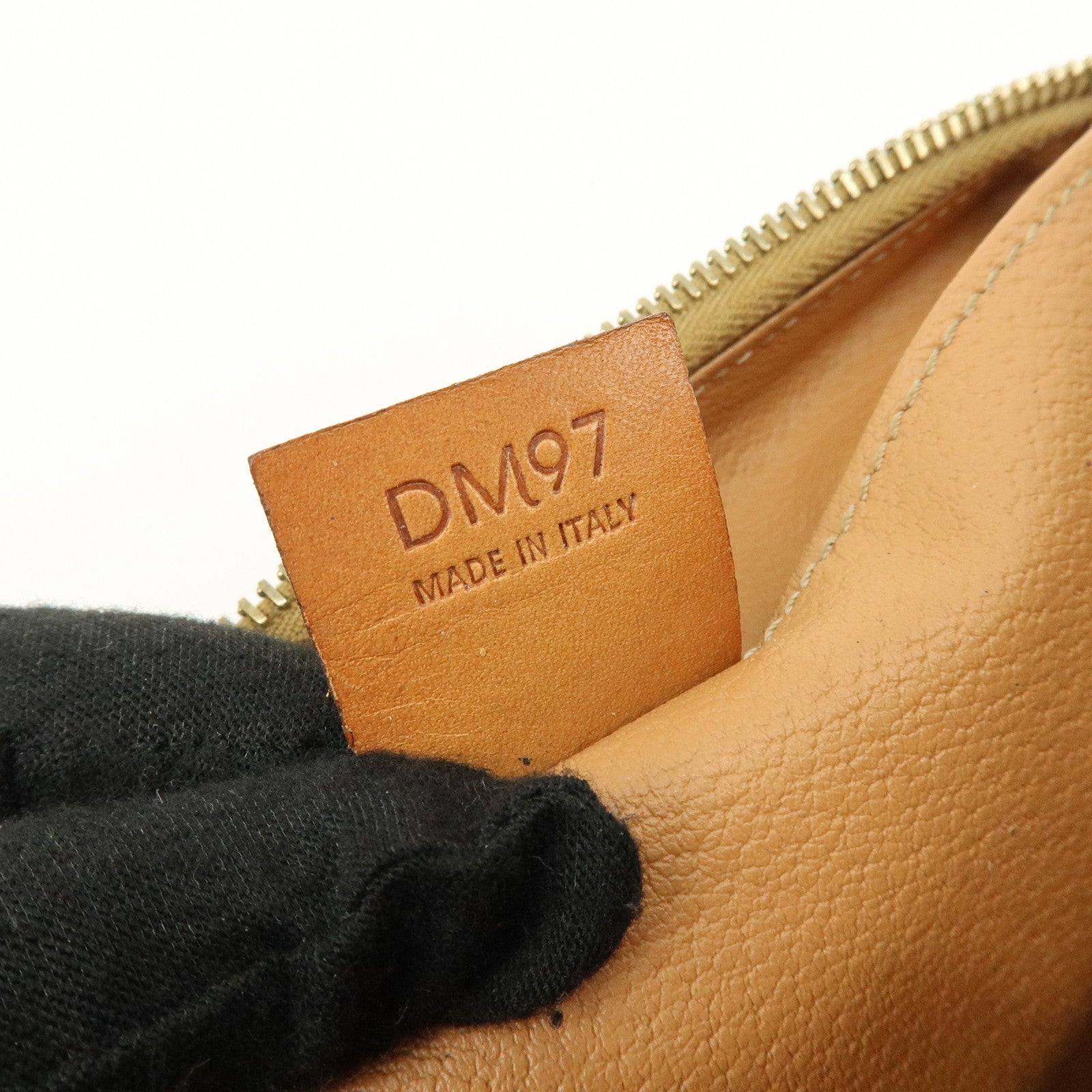 CELINE Macadam PVC Leather Pouch Cosmetic Pouch Brown