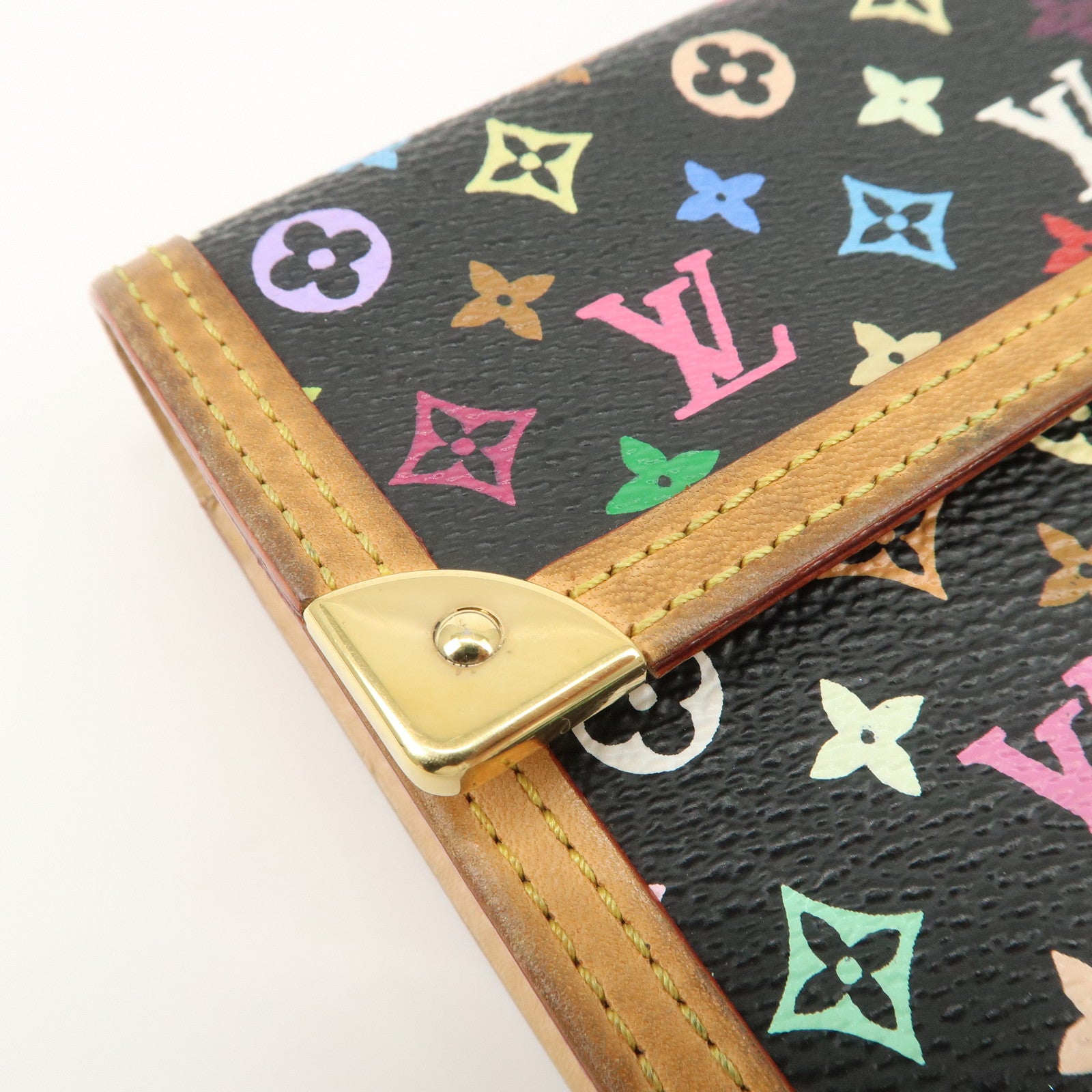 Louis Vuitton Monogram Multicolor Porte Trezor International M92658