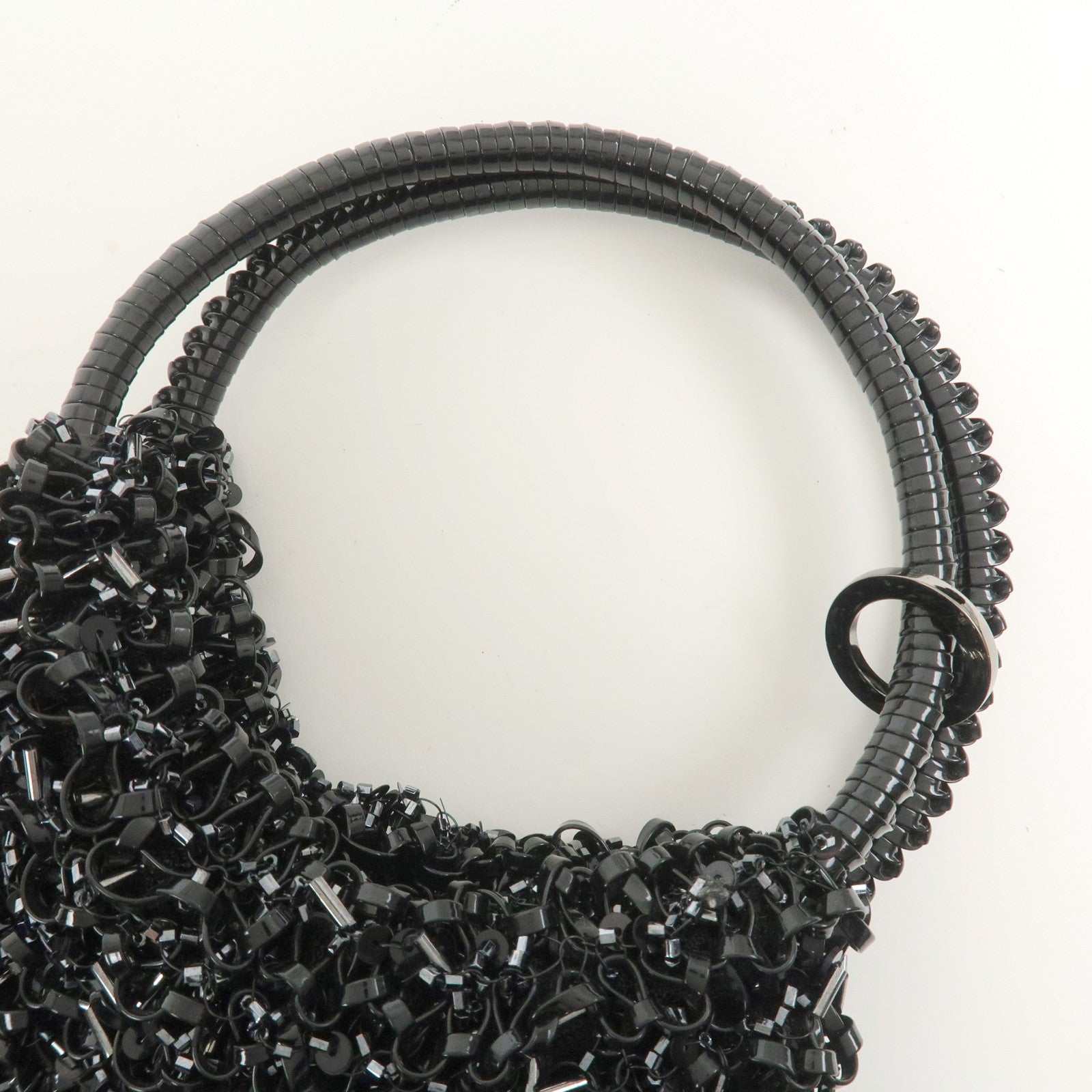 ANTEPRIMA Wire Bag PVC Beads Hand Bag Shoulder Bag Black
