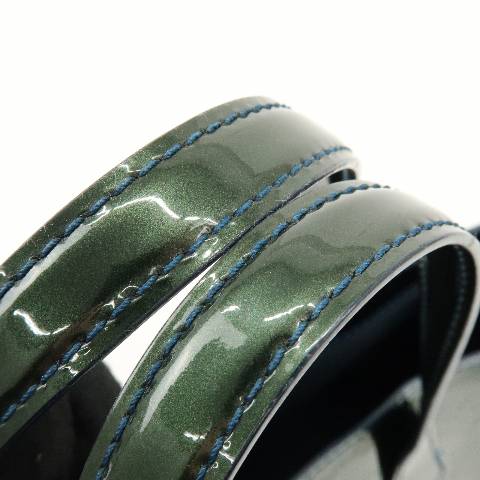 Louis Vuitton Monogram Vernis Wilshire PM Hand Bag Bleu Nuit M93684