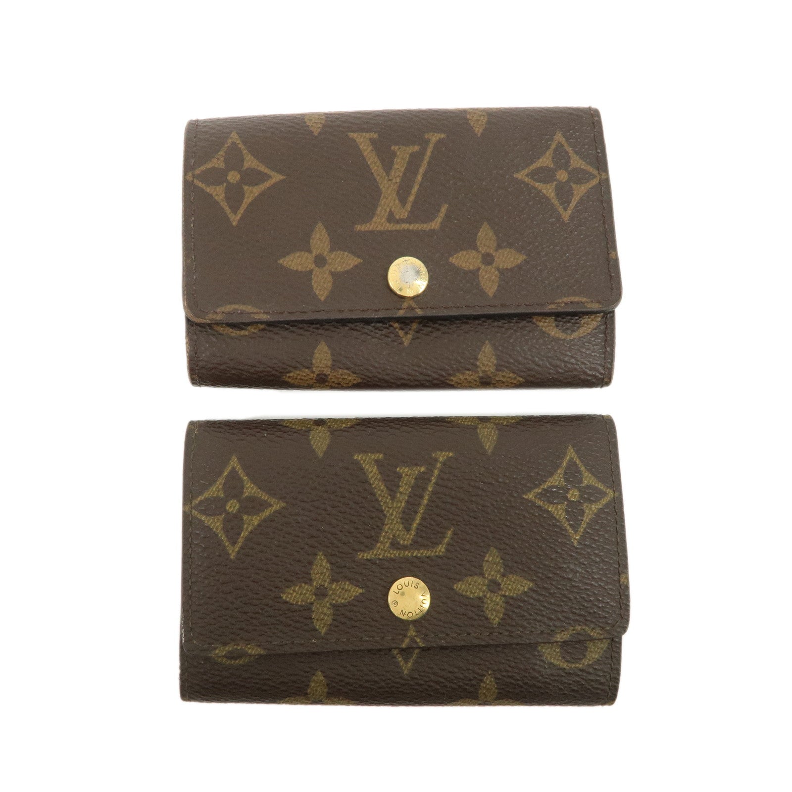 Louis Vuitton Monogram Set of 2 Multicles 6 Key Case Brown M62630 Used