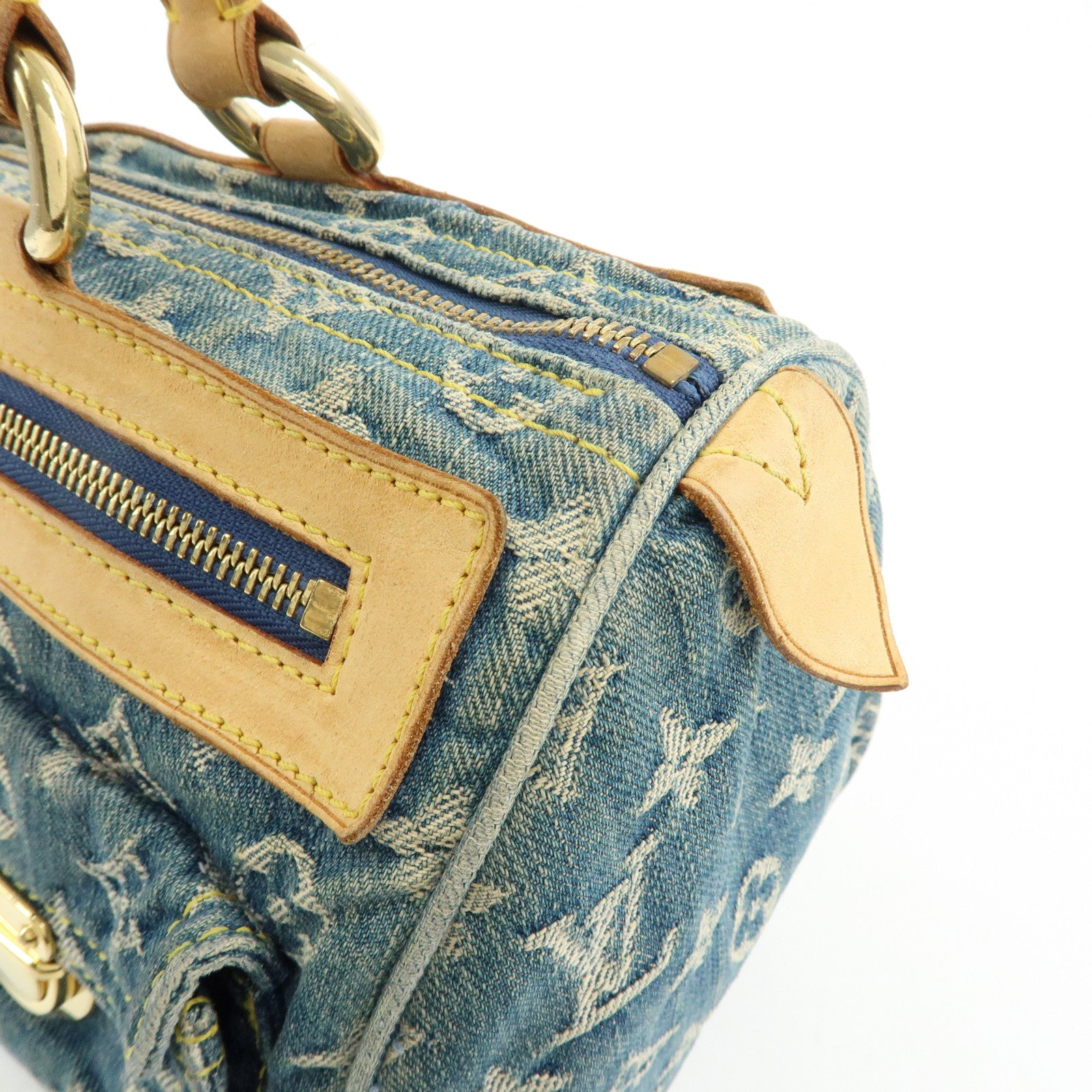 Louis Vuitton Monogram Denim Neo Speedy Boston Bag Blue M95019