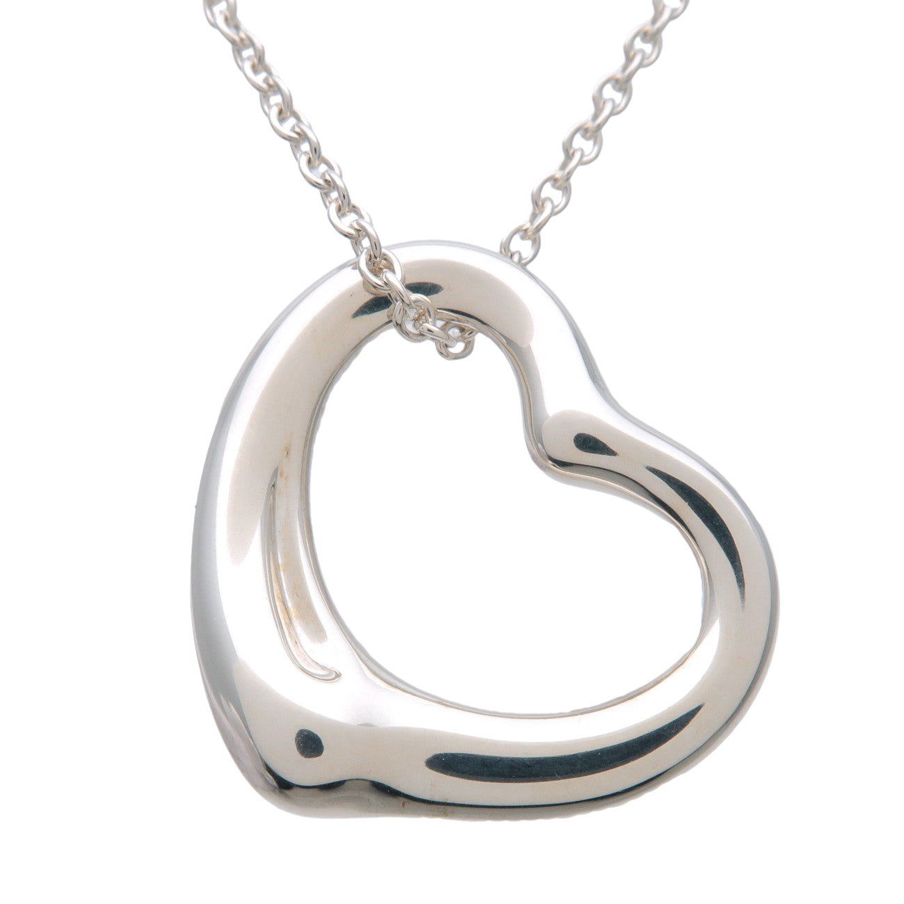 Tiffany & Co Open Heart Necklace 22MM SV925 Silver