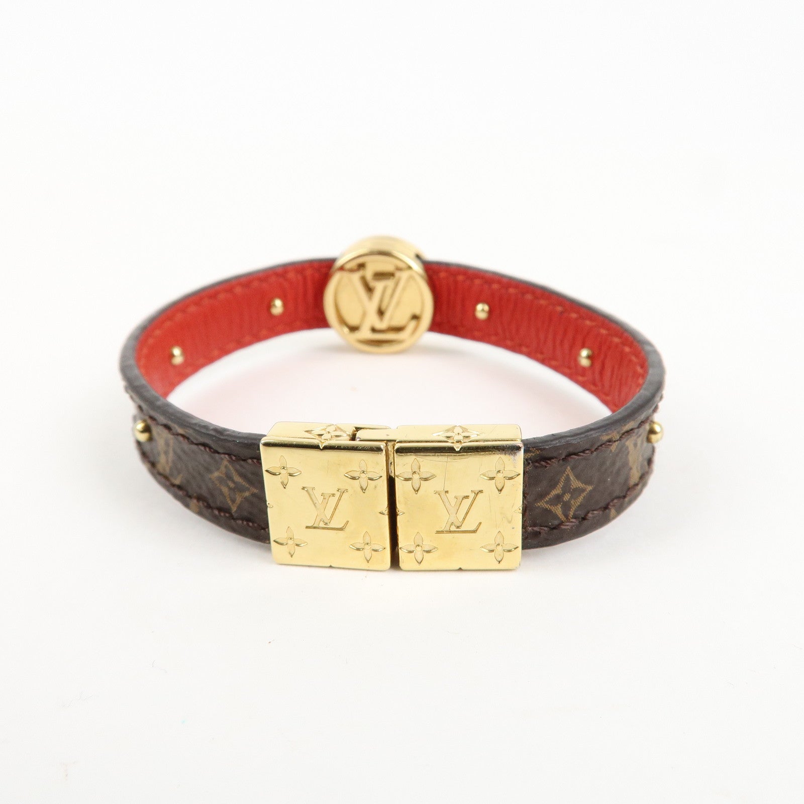 Louis Vuitton Monogram LV Circle Reversible Bracelet M6268E Used