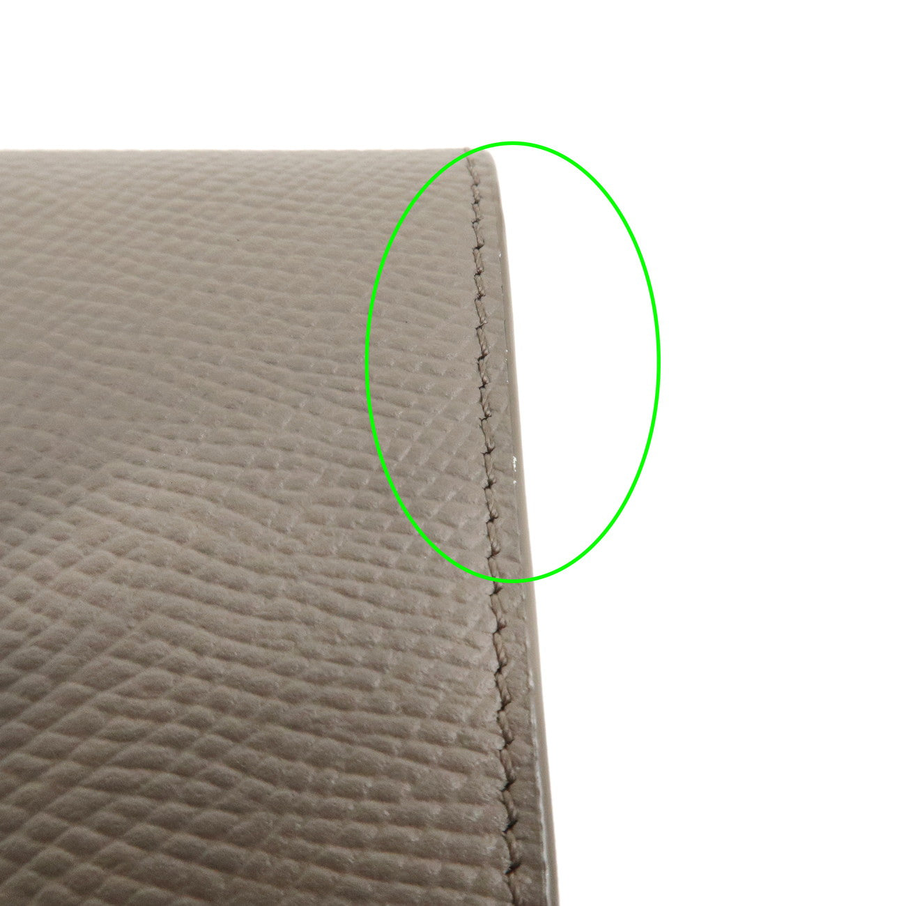 CELINE Leather Card Case Card Holder Gray