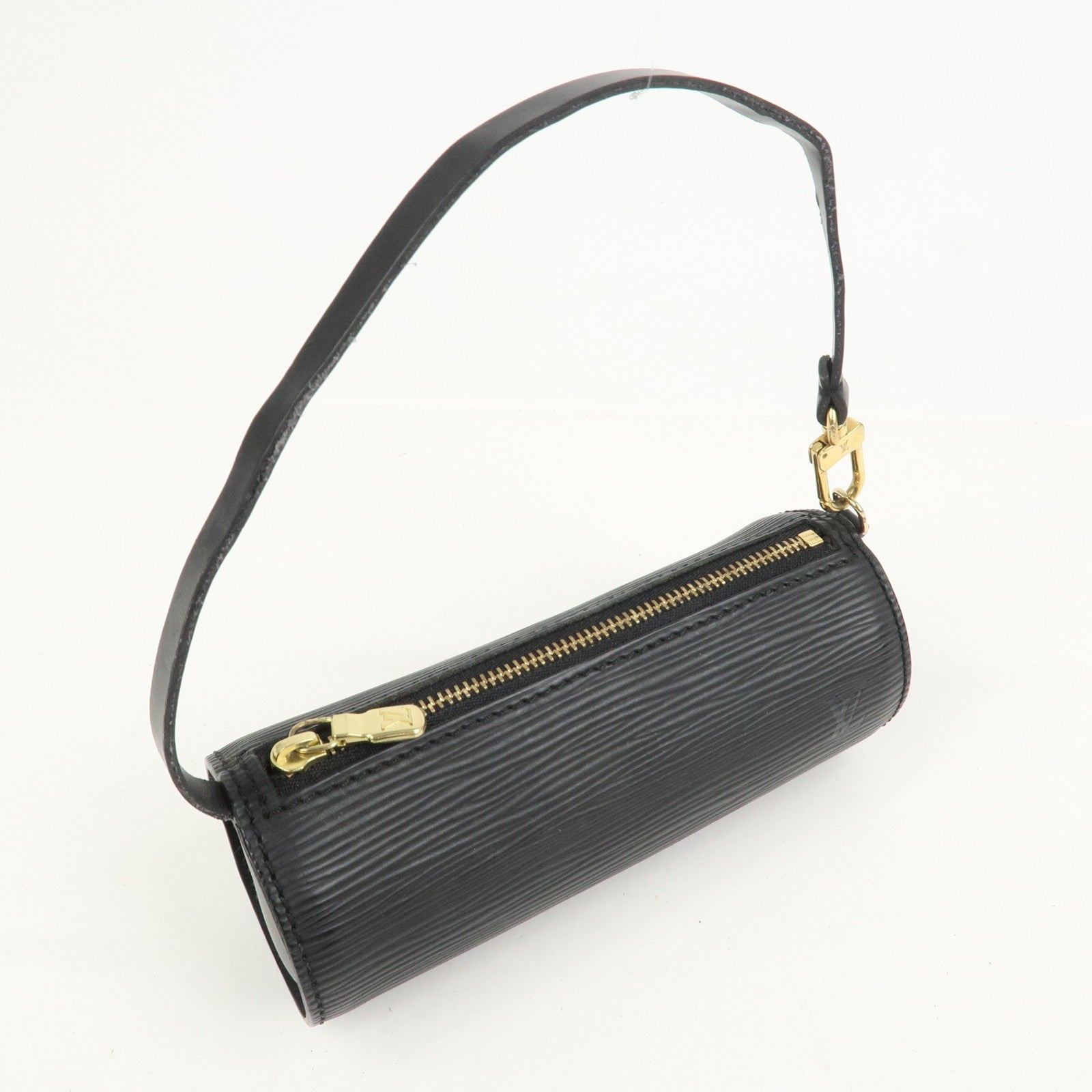 Louis Vuitton Epi Leather Mini Pouch For Soufflot Hand Bag Noir