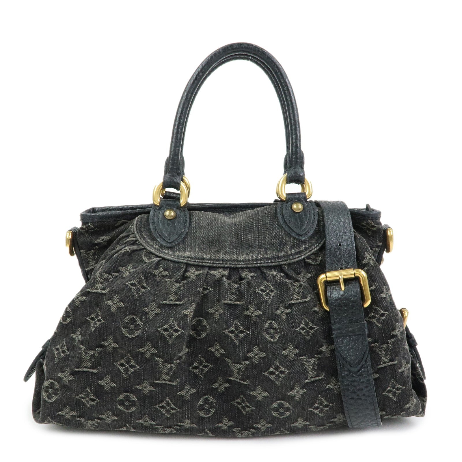 Louis Vuitton Monogram Denim Neo Cabby MM 2Way Bag Noir M95351