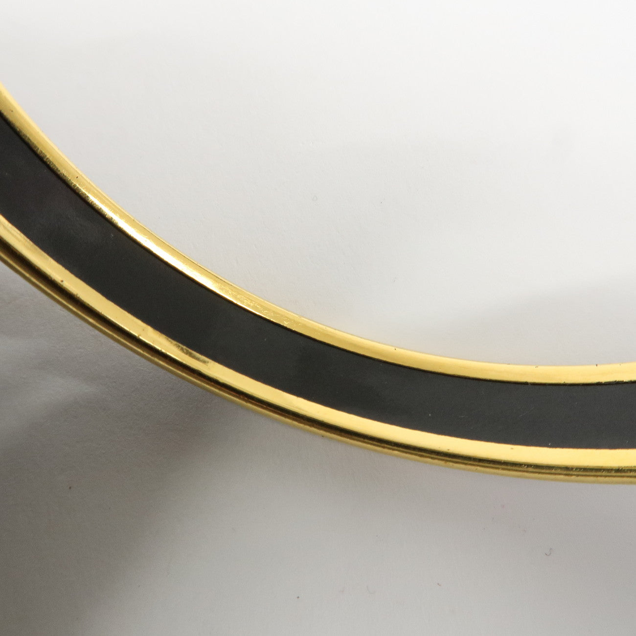 HERMES Email PM Bangle Bracelet Blue Gold Used