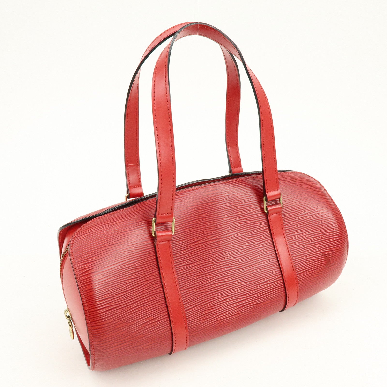Louis Vuitton Epi Soufflot Hand Bag Castillian Red M52227