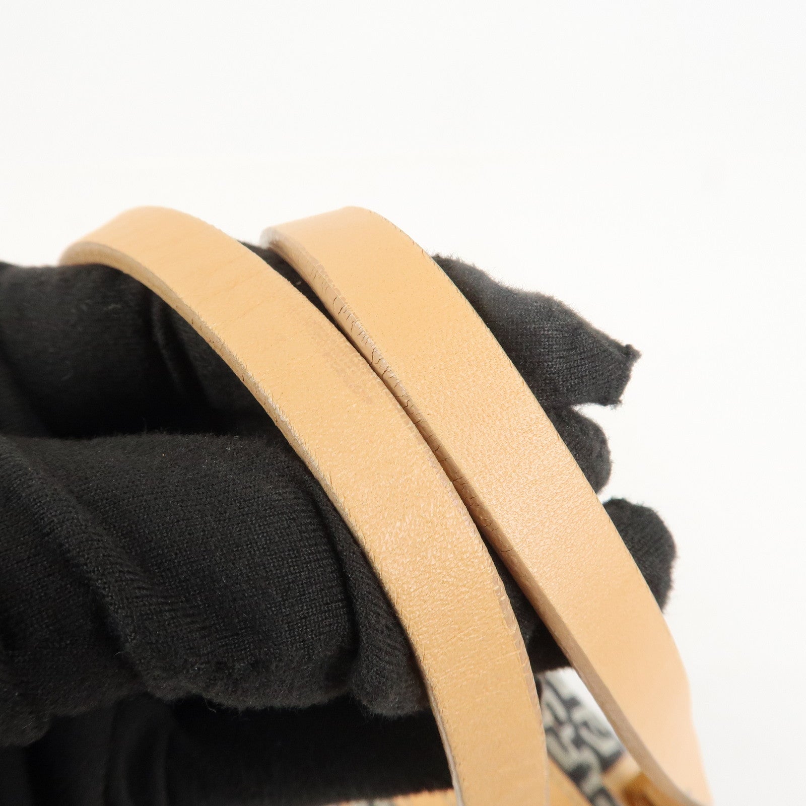 FENDI Zucchino Canvas Leather Mini Boston Bag Hand Bag Black 8BL007