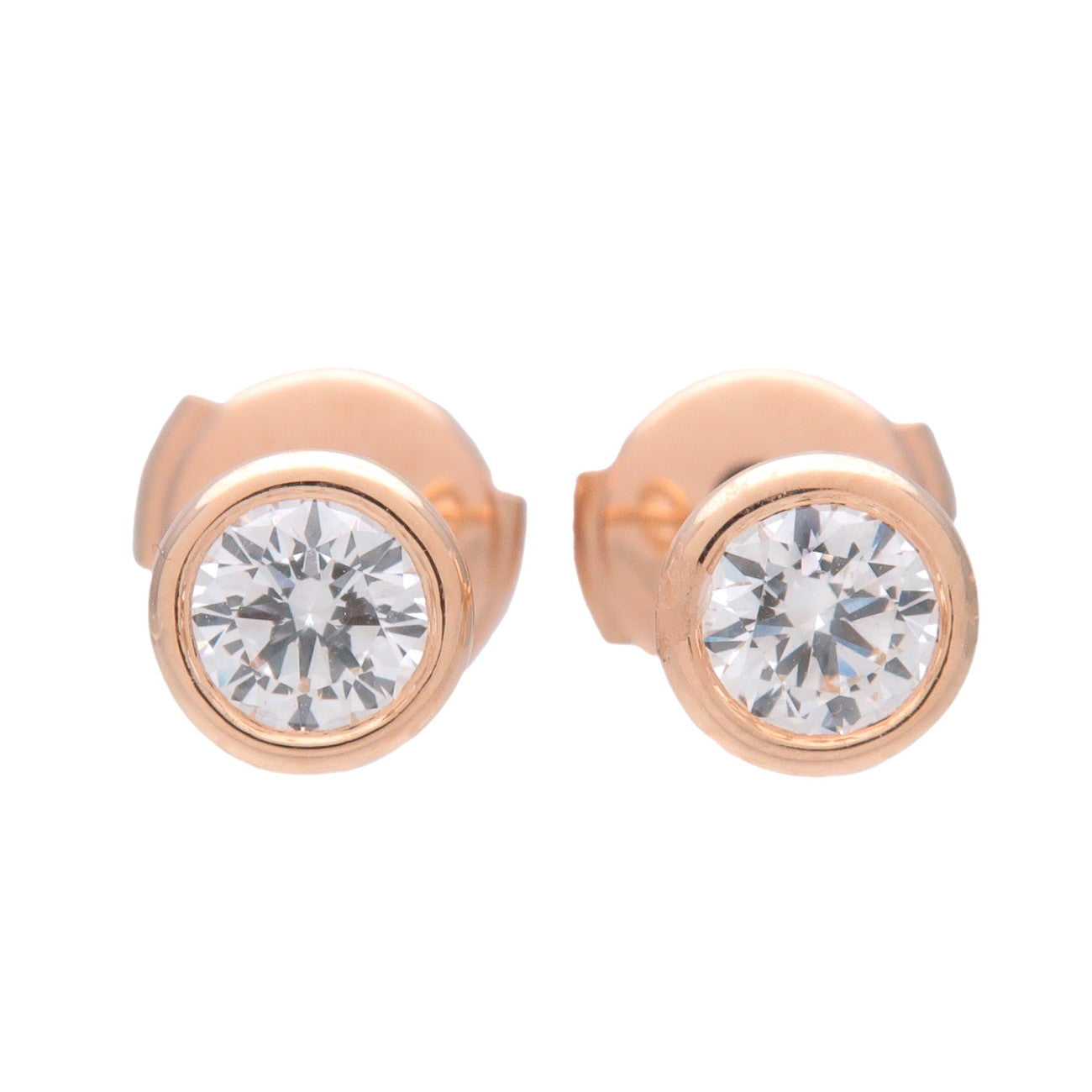 Tiffany & Co By the Yard Diamond Earrings 0.34ct K18PG Rose Gold