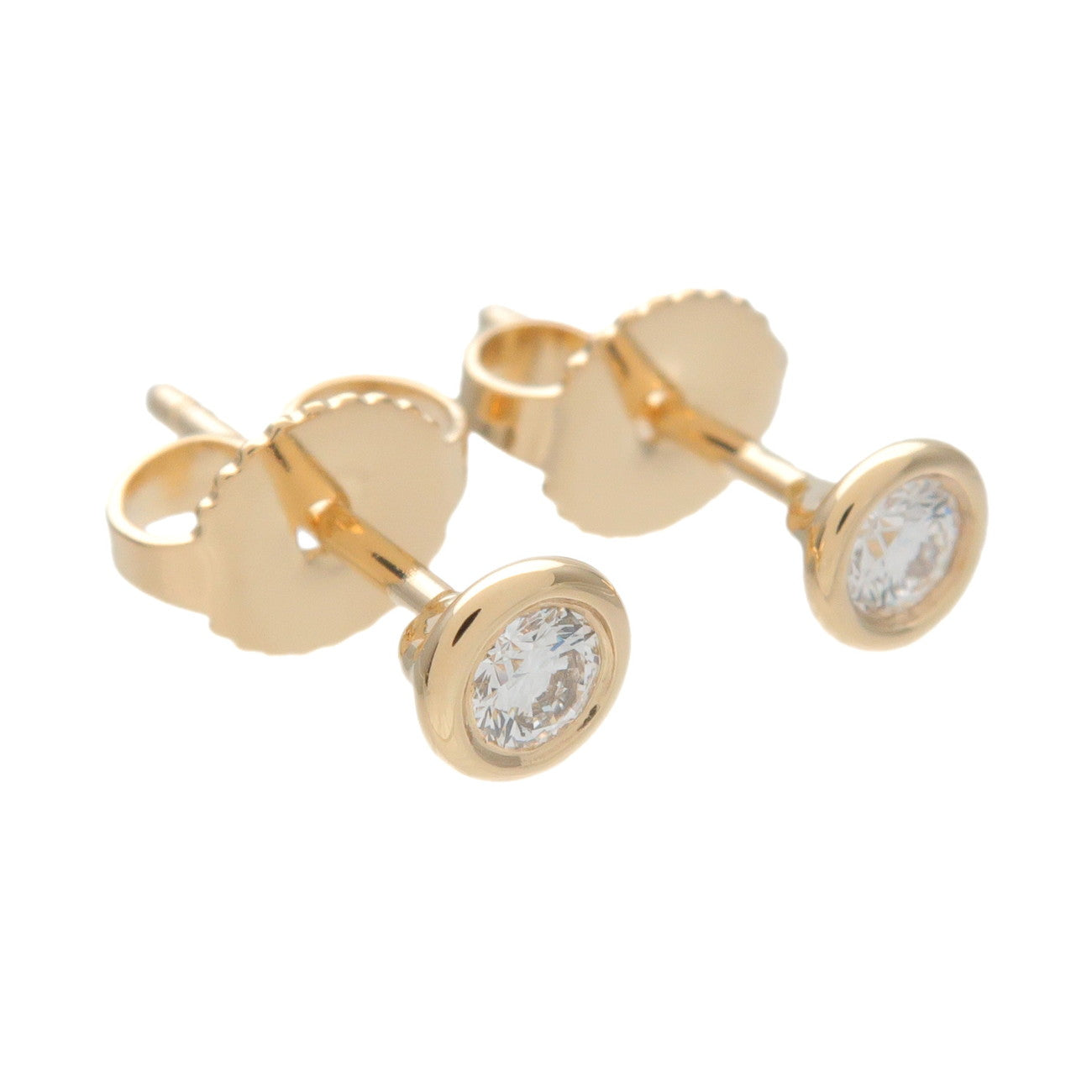 Tiffany & Co By the Yard Diamond Earrings 0.16ct K18YG Yellow Gold