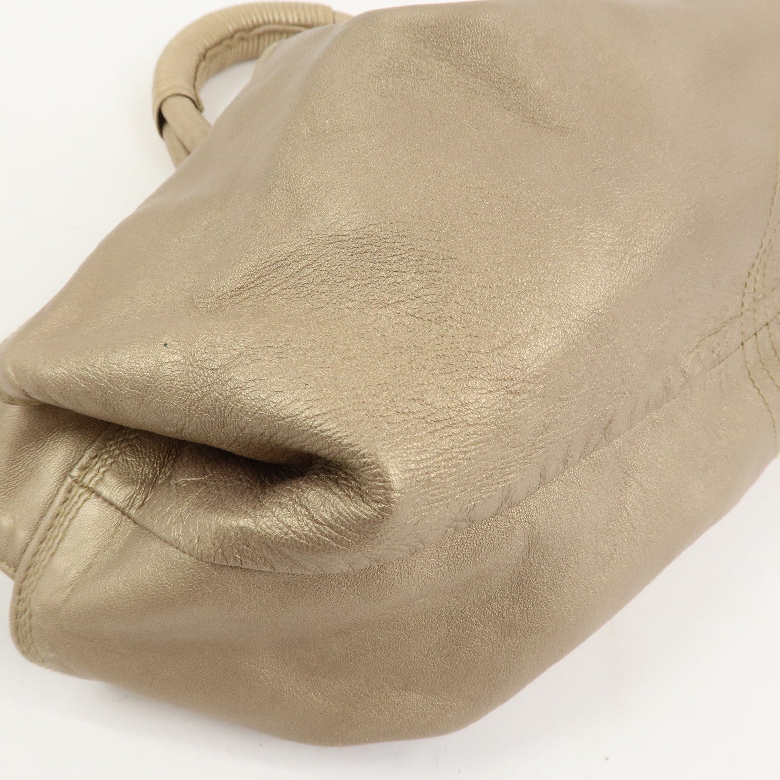 LOEWE Anagram Nappa Aire Leather Hand Bag Shoulder Bag Gold