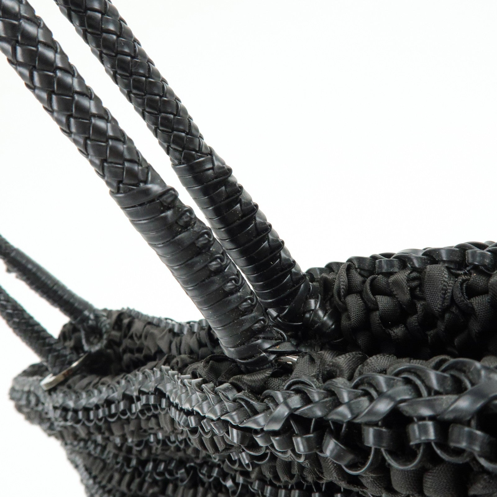 ANTEPRIMA Wire Nylon Tote Bag Hand Bag Black