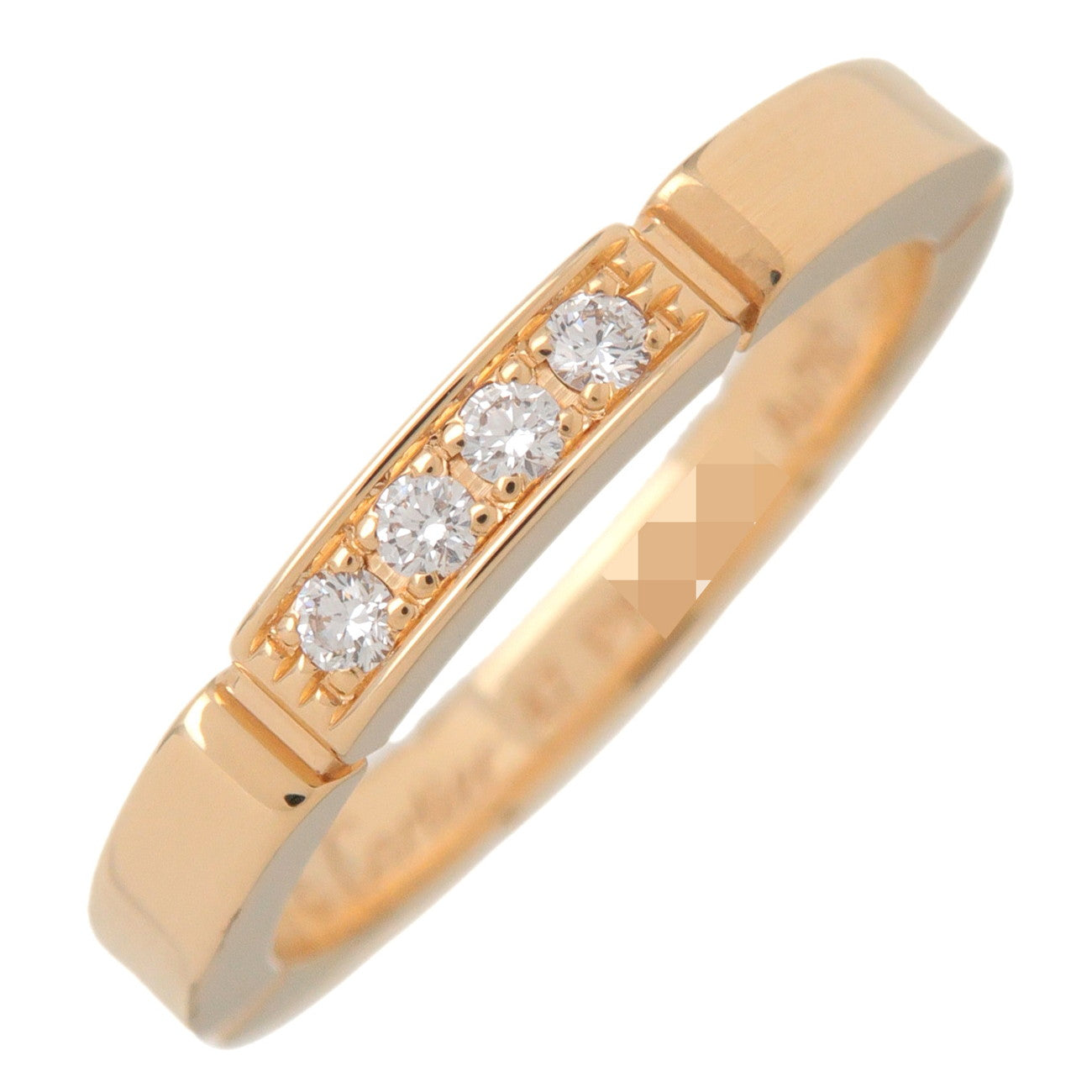 Cartier Maillon Panthere 4P Diamond Ring 750YG #47 Yellow Gold