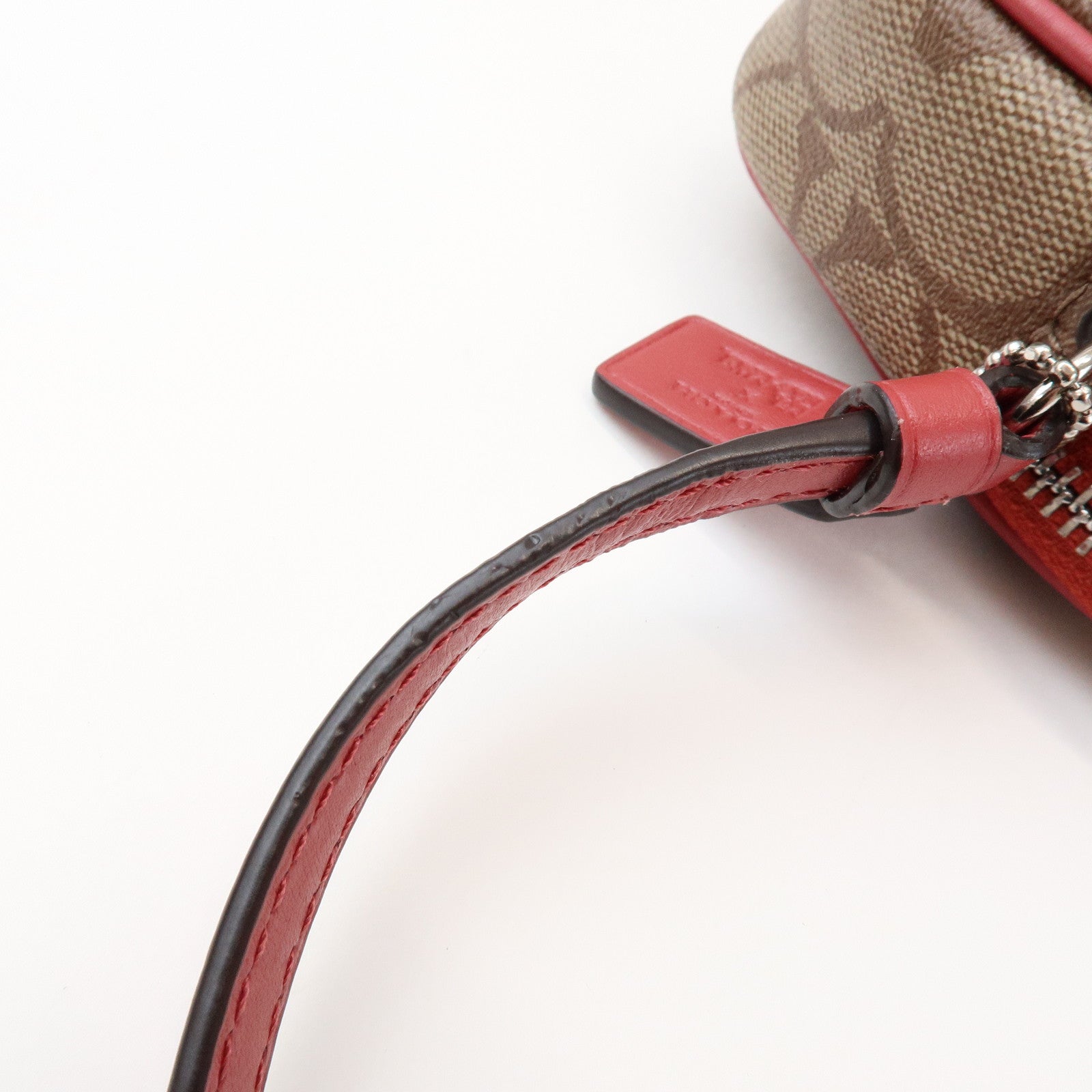 COACH Signature Pacman Collaboration Shoulder Bag Brown Red