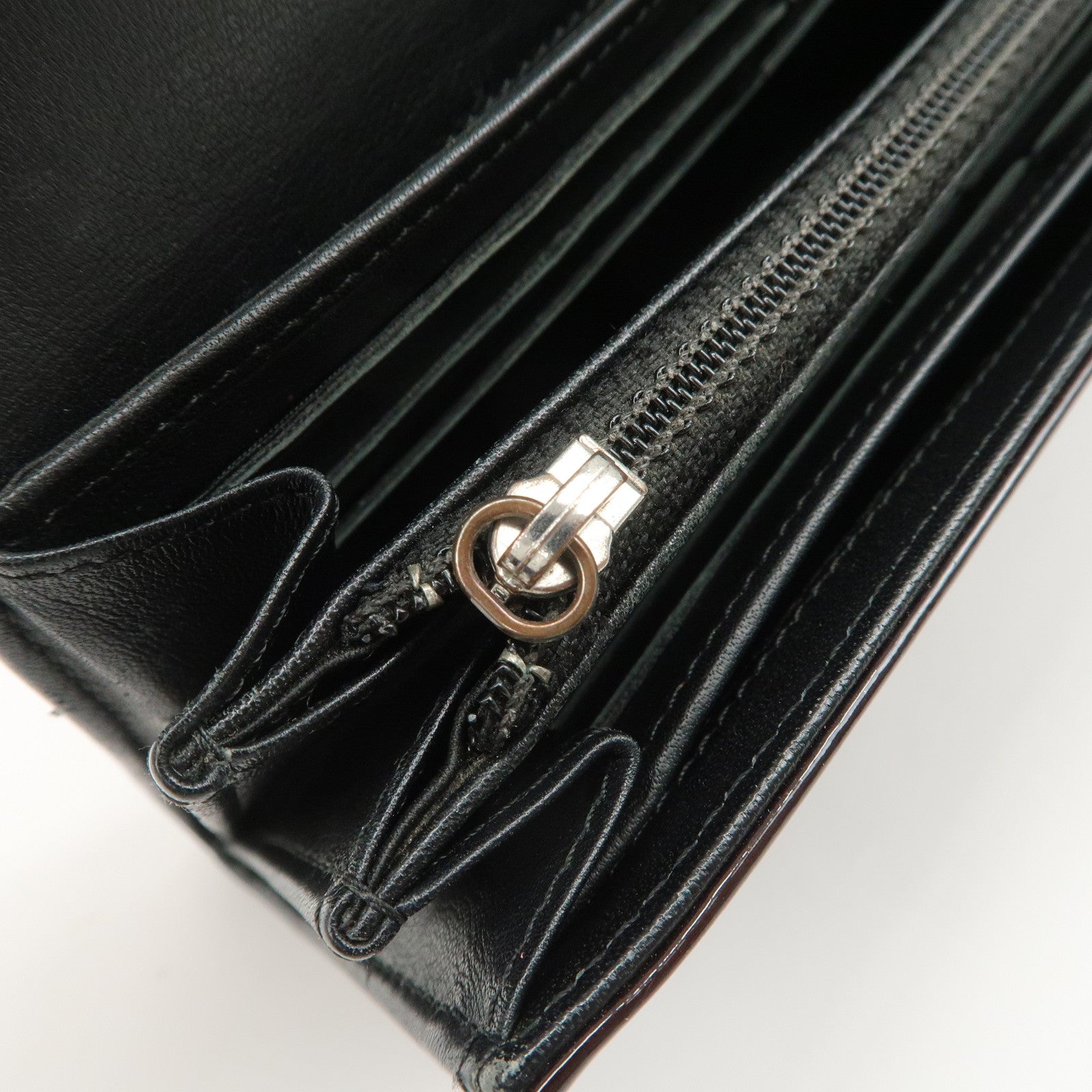 CHANEL COCO Mark Camellia Bi-fold Long Wallet Dark Brown A82283