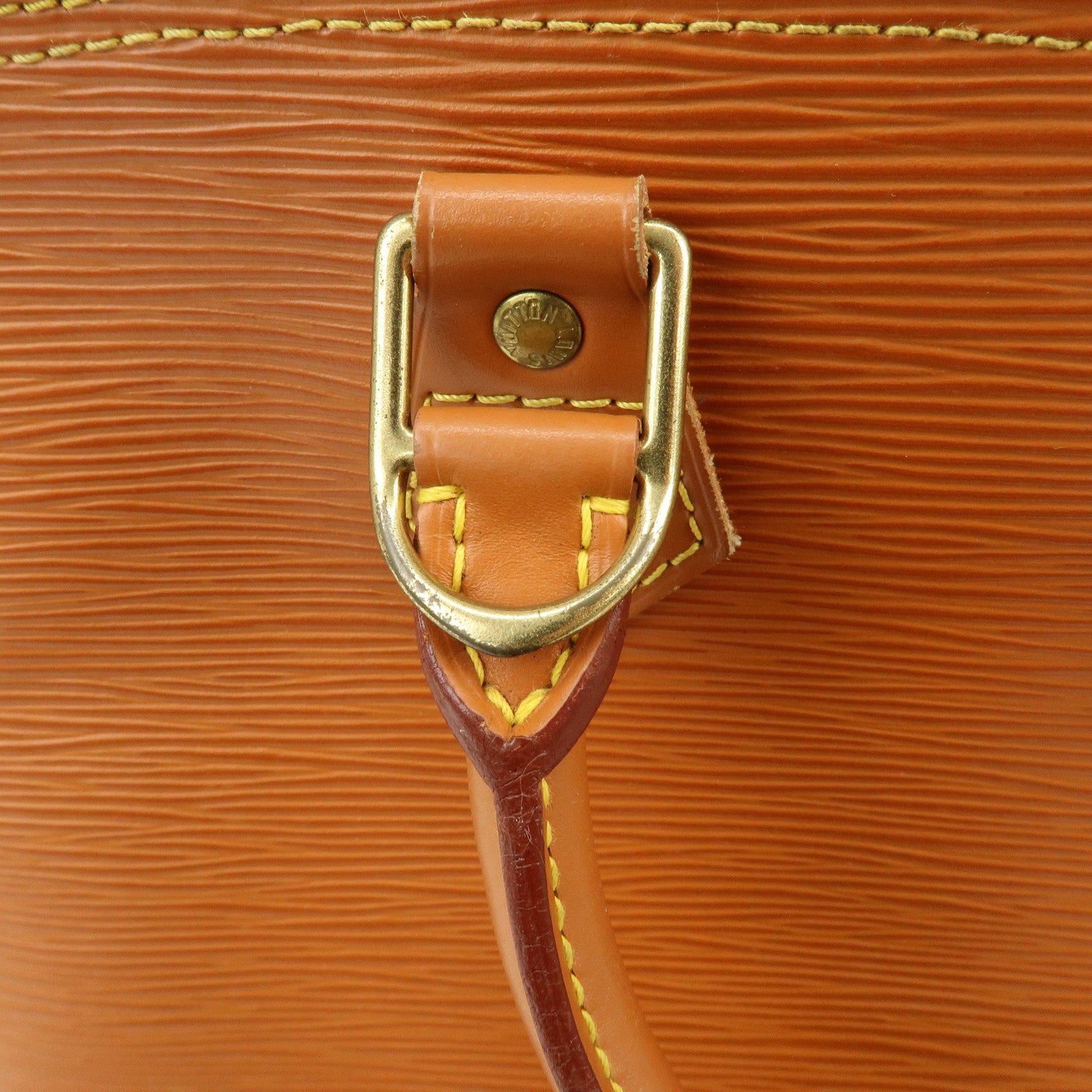 Louis Vuitton Epi Leather Alma PM Hand Bag Zipang Gold M52148