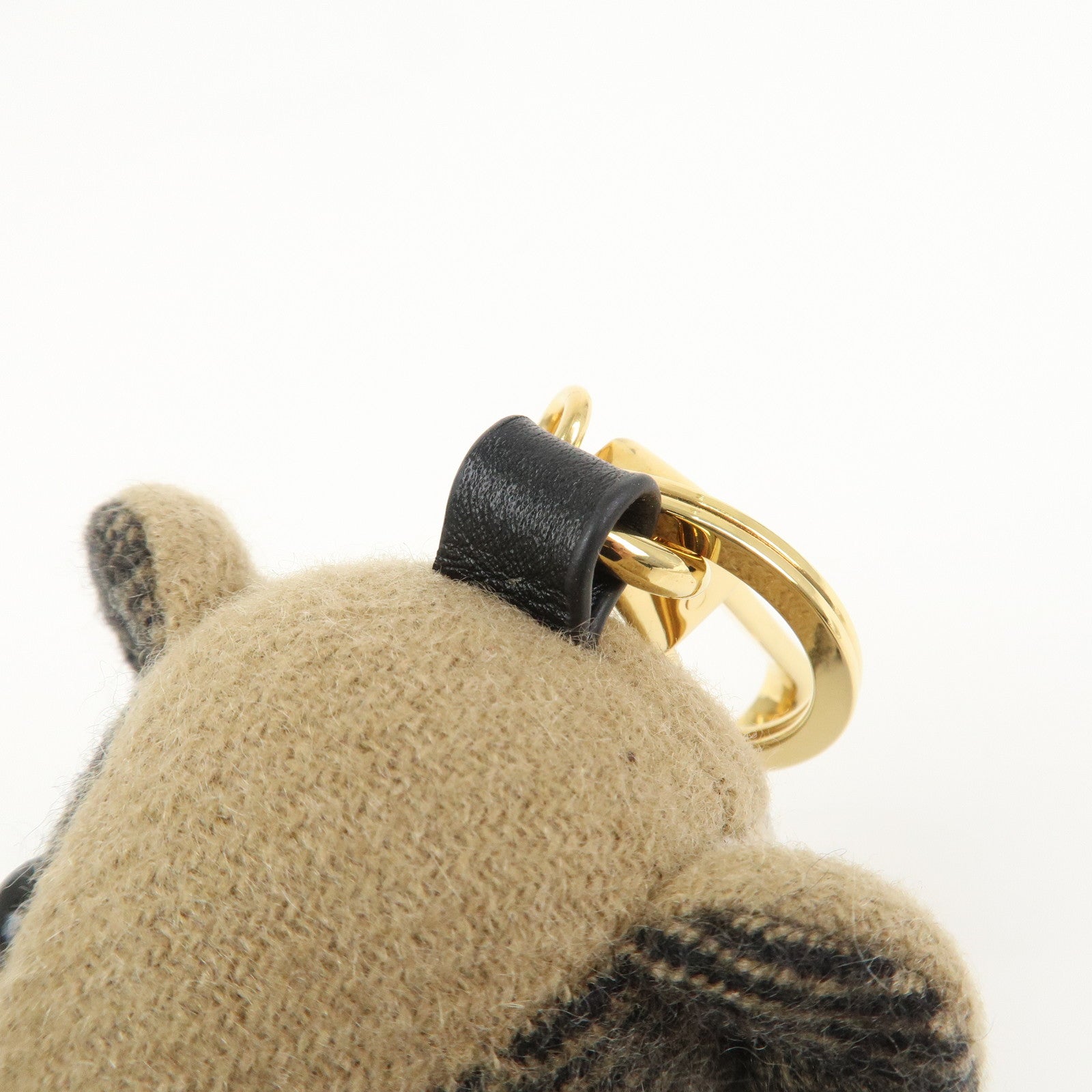 BURBERRY Nova Plaid Thomas Teddy Bear Cashmere Bag Charm Key Holder
