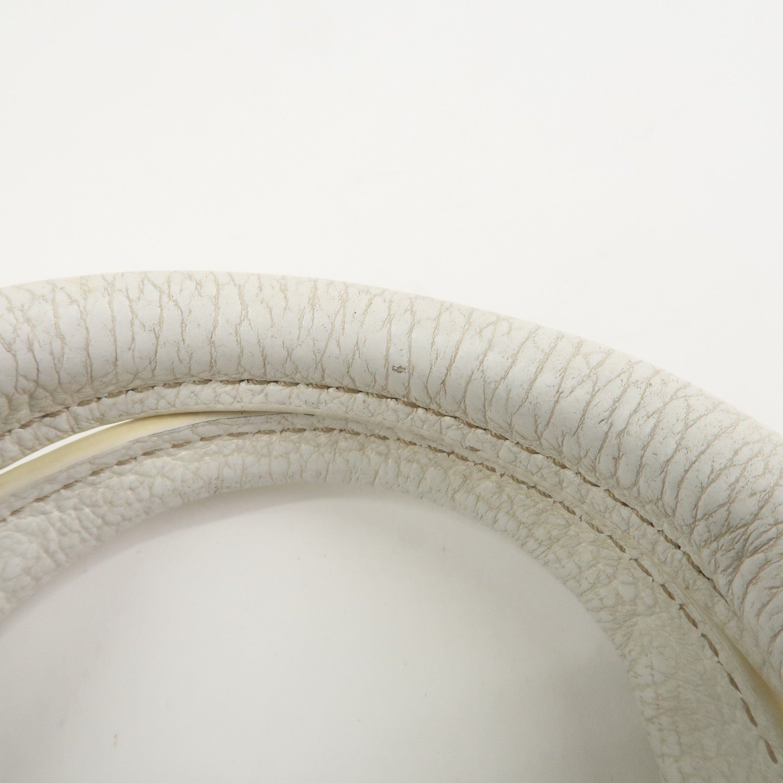 CELINE Macadam Canvas Leather Boogie Bag Hand Bag Light Blue White