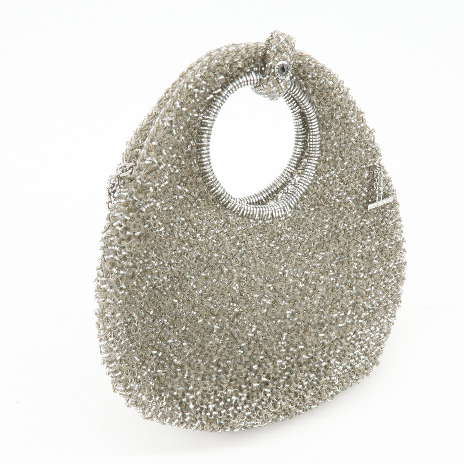 ANTEPRIMA PVC Wire Bag PVC 2Way Bag Hand Bag Shoulder Bag Silver