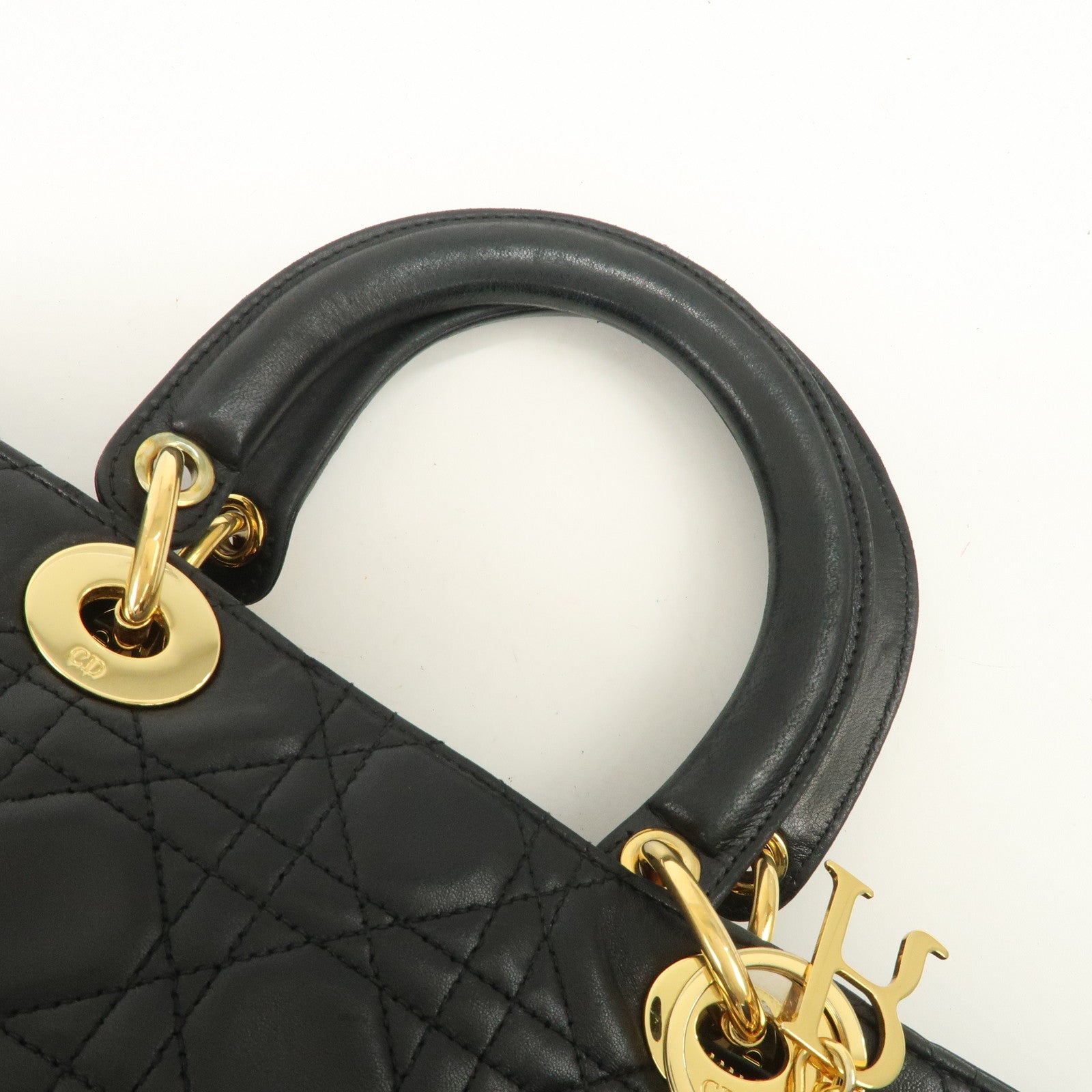 Christian Dior Canage Lady Dior Leather Large Hand Bag Tote Bag