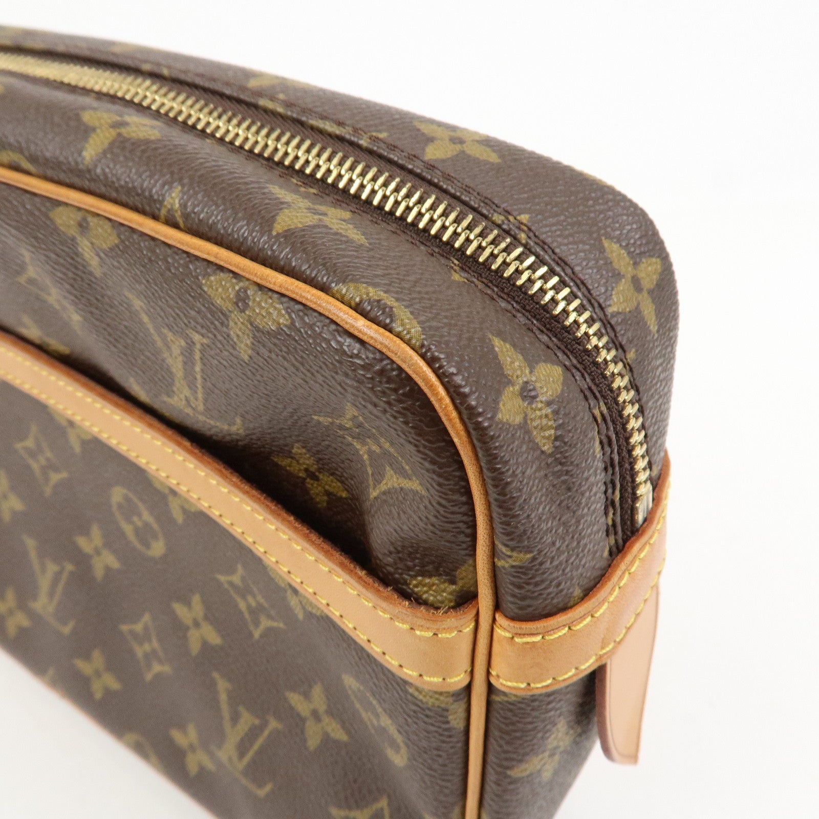 Louis Vuitton Monogram Compiegne 28 Pouch Clutch Bag Brown M51845
