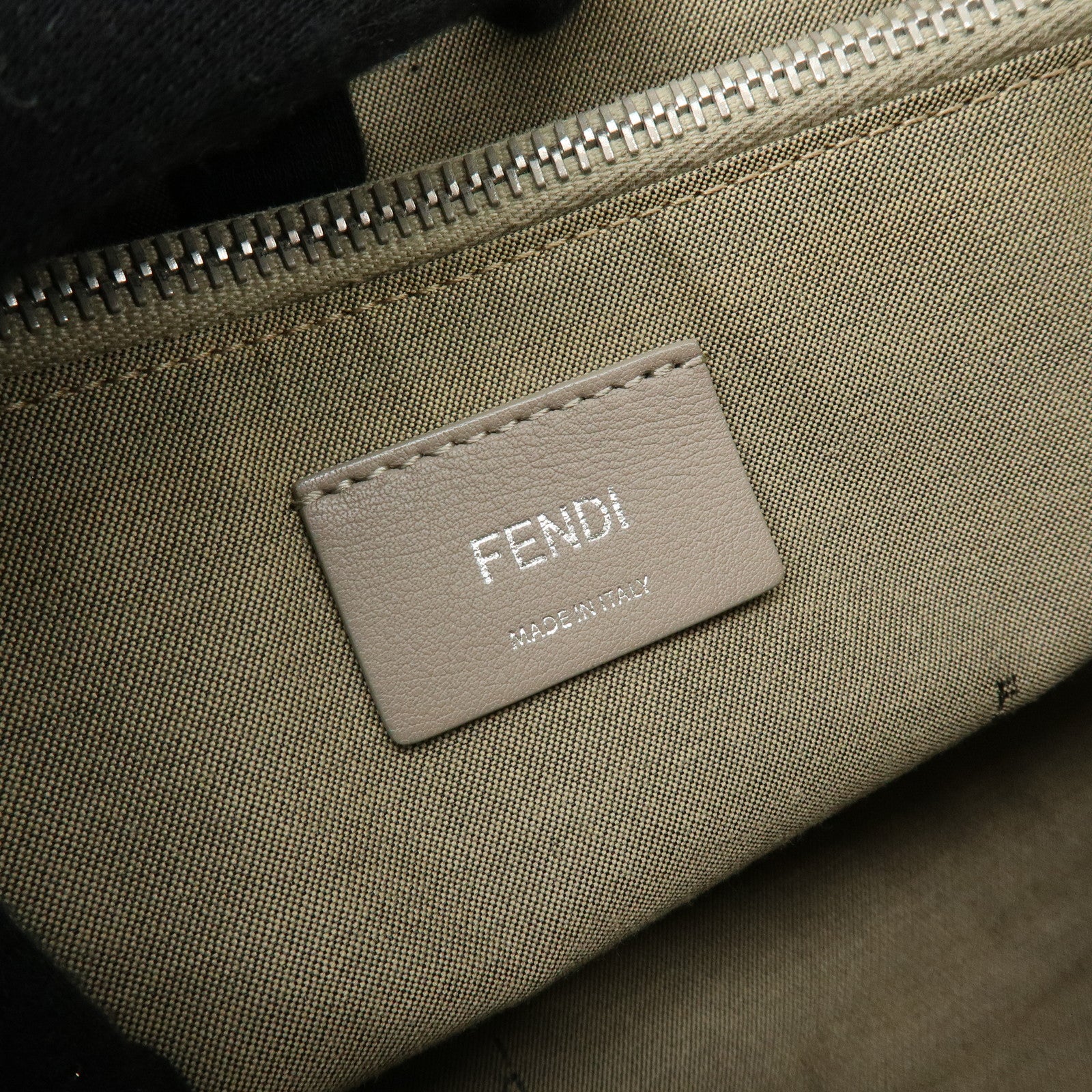 FENDI BY THE WAY Medium Leather 2Way Hand Bag Greige 8BL124