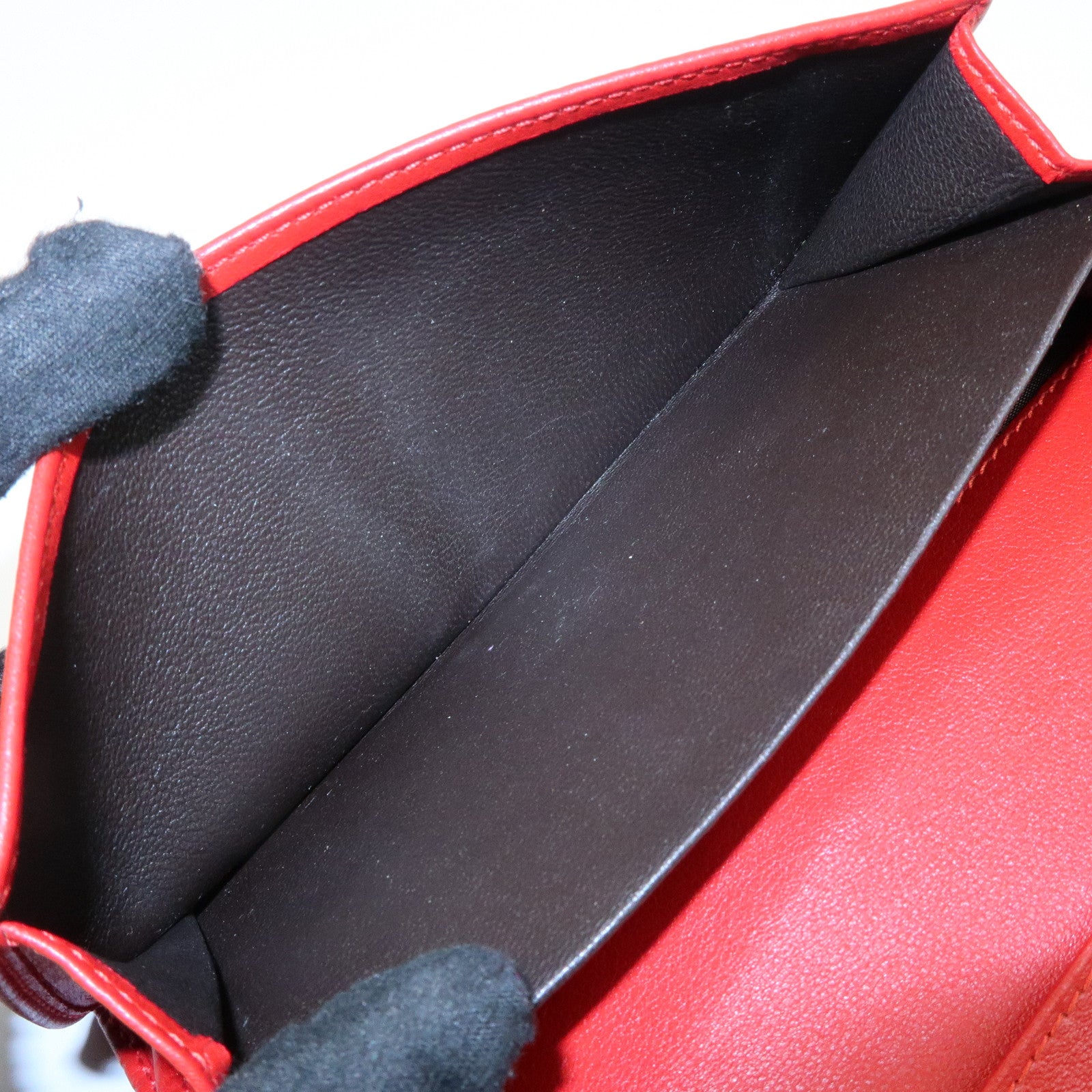 GUCCI Lovely Heart Microguccissima Leather Long Wallet Red 203550