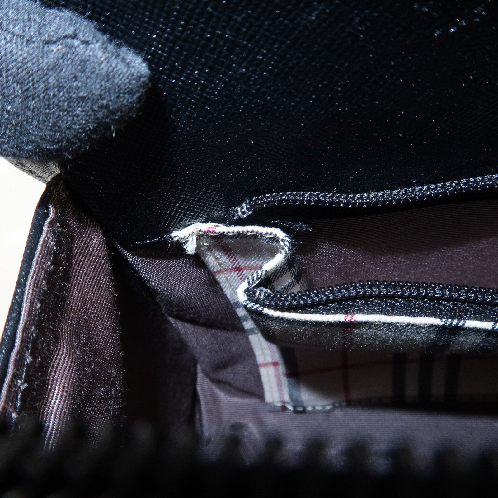 BURBERRY Leather Boston Bag Hand Bag Black Silver HDW Used