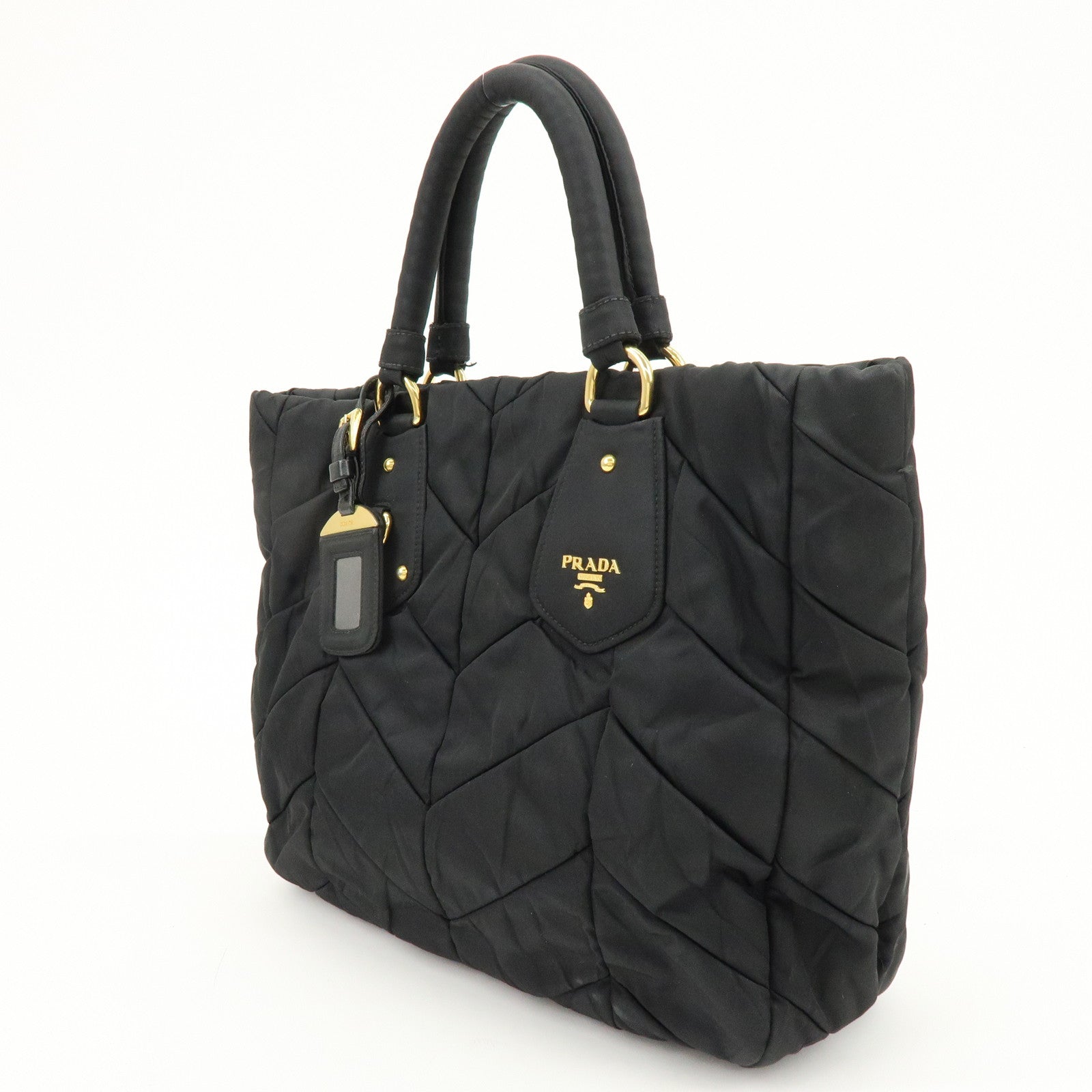 PRADA Nylon 2Way Bag Hand Bag Shoulder Bag Black BN1593