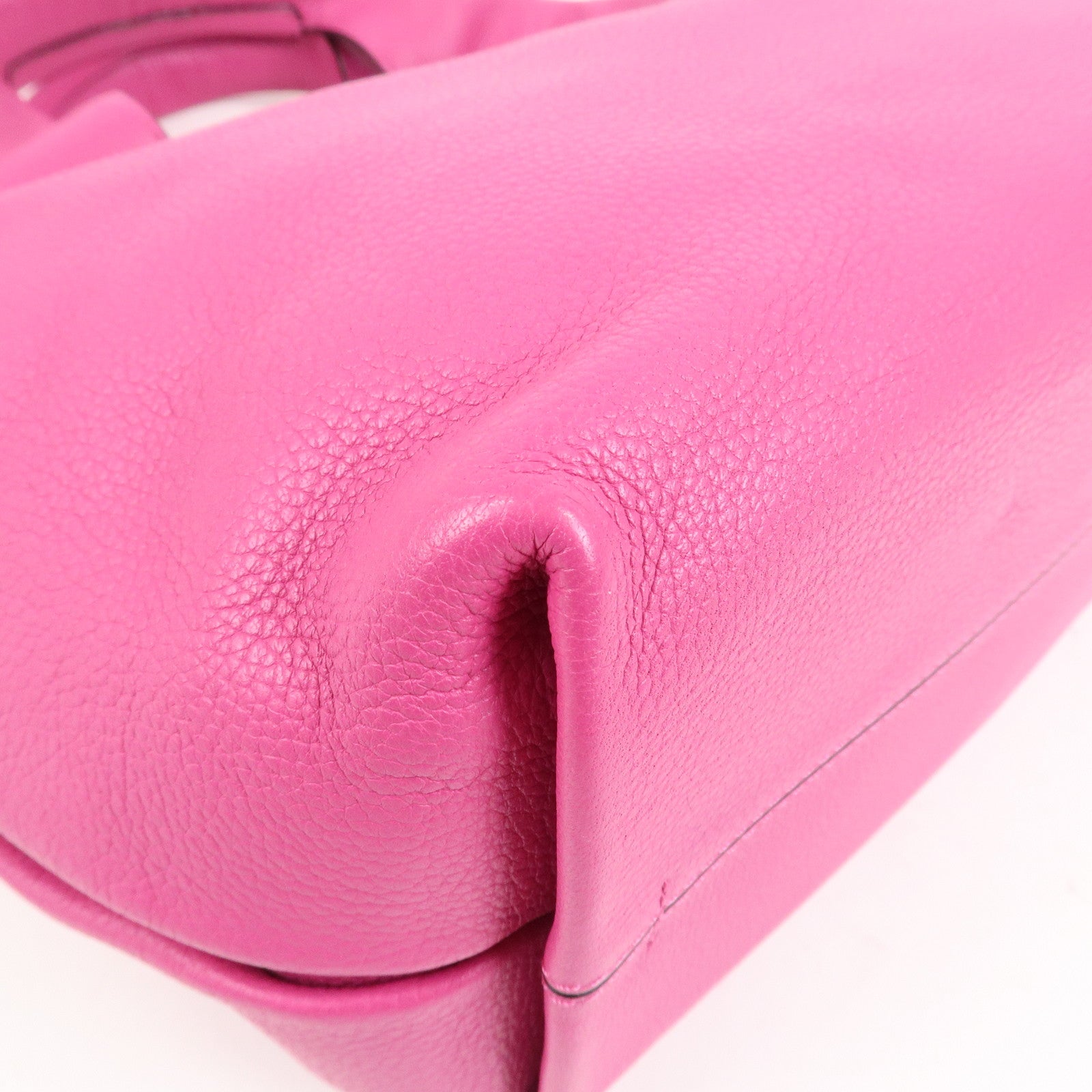 LOEWE Logo Dunas Anagram Leather Hand Bag Shoulder Bag Pink